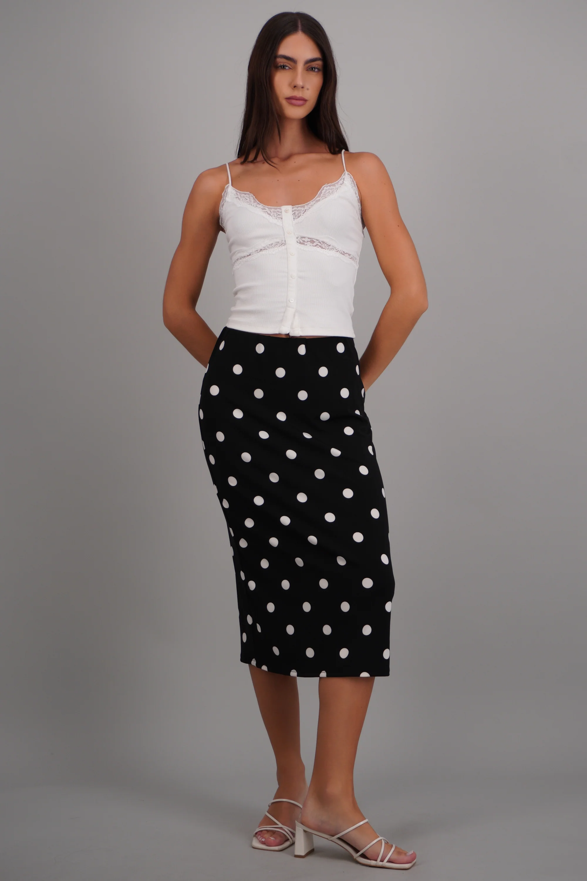 Falda satinada polka dots - Image 3