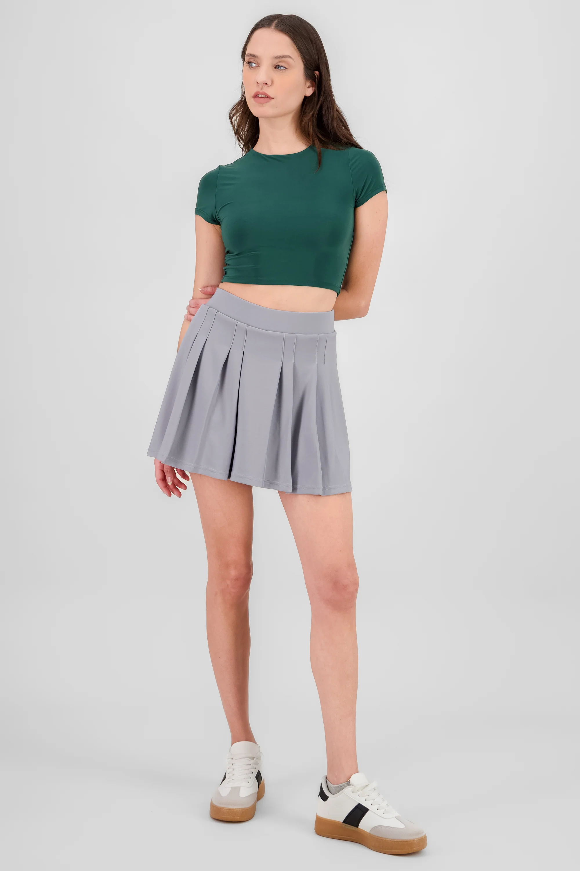 Falda tableada mini