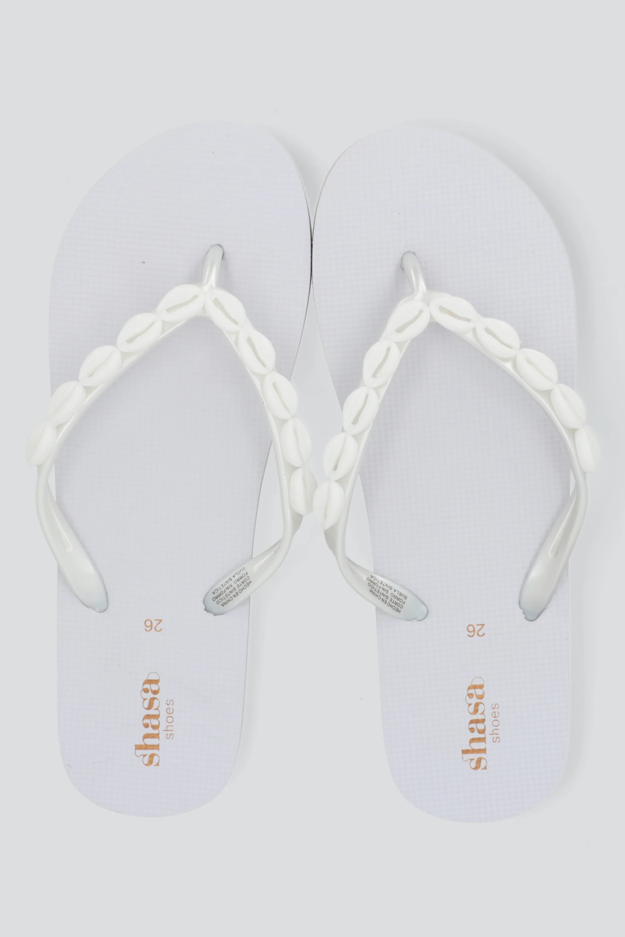 Flip flop chinela conchas metal