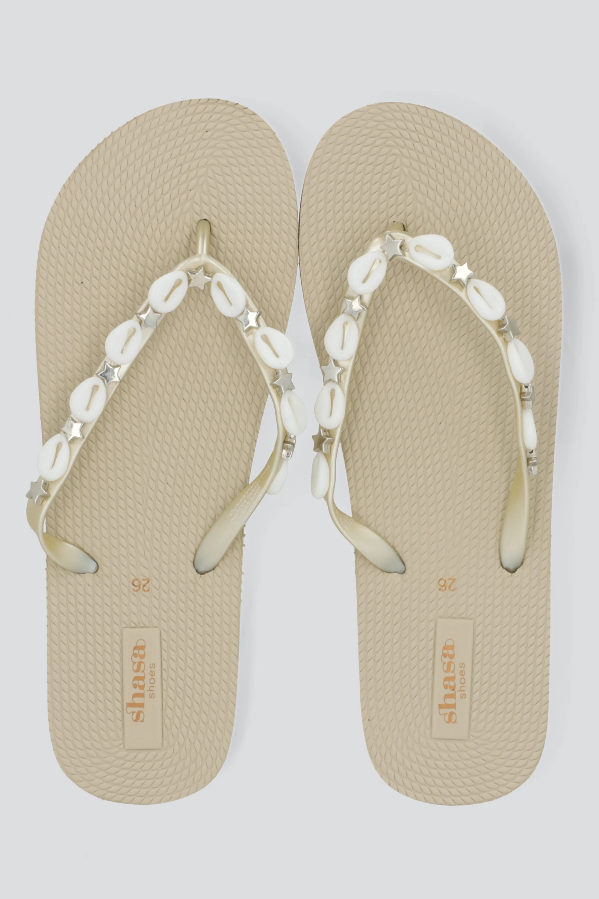 Flip flop conchas marinas