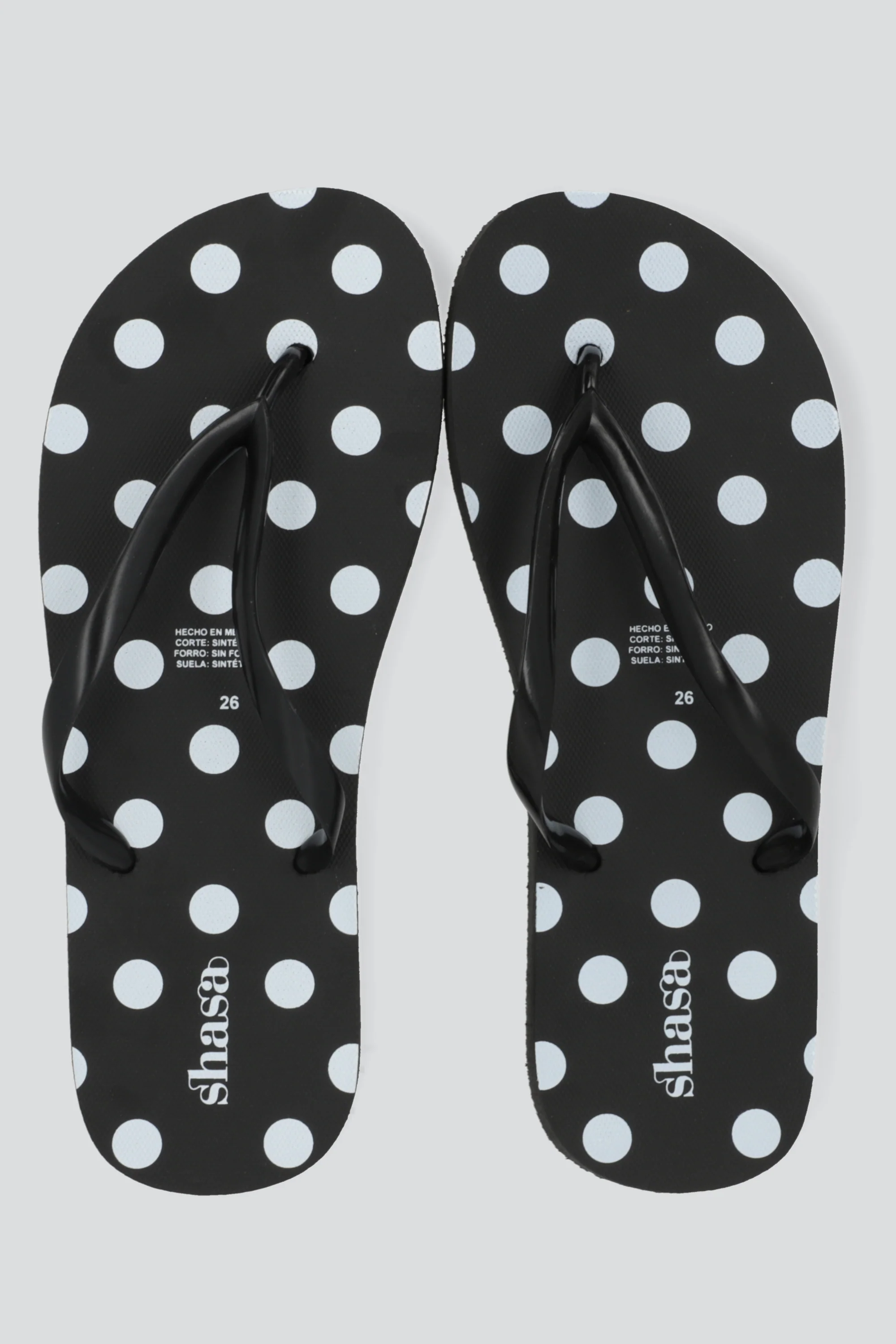 Flip flop estampado polkas