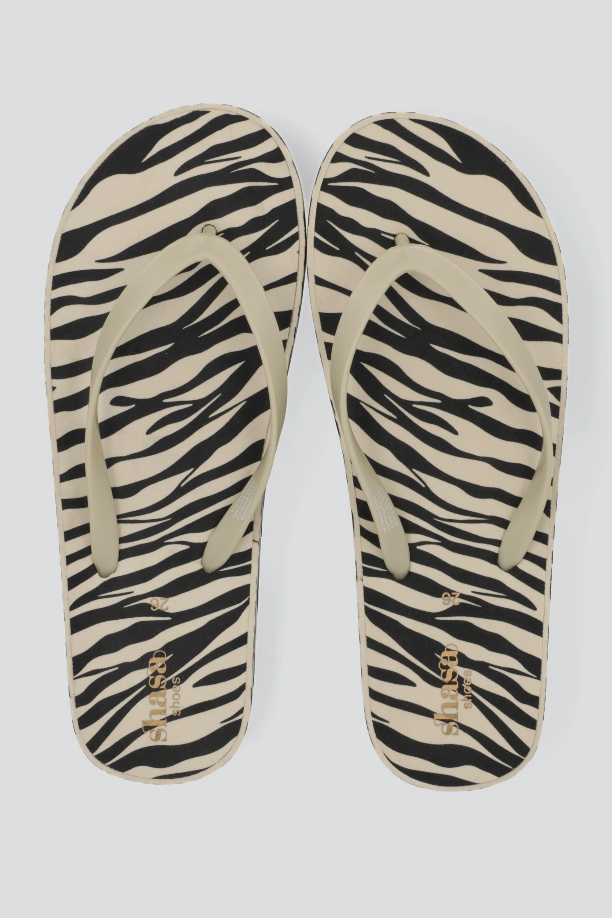 Flip flop plataforma estampado zebra