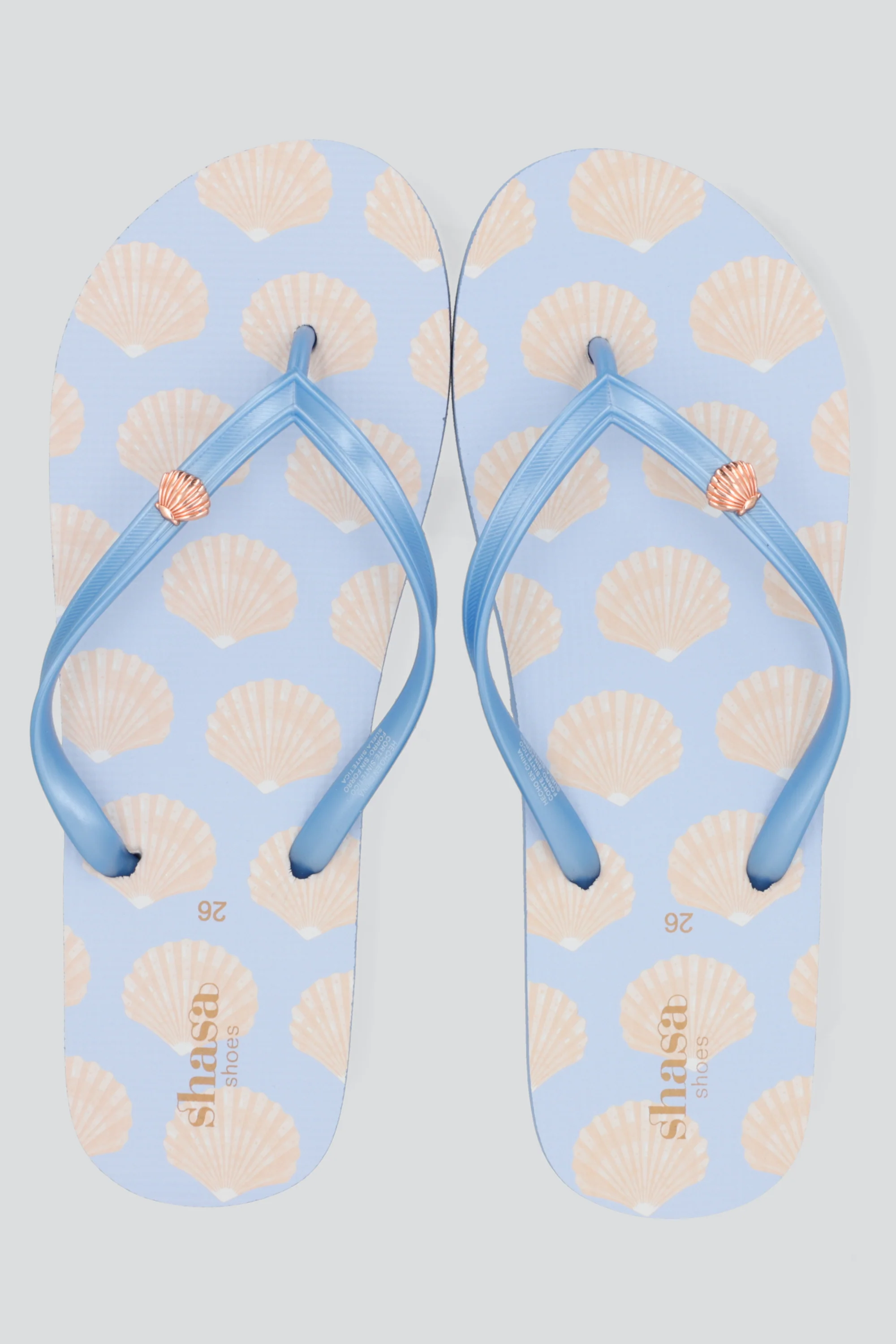 Flip flop print conchitas