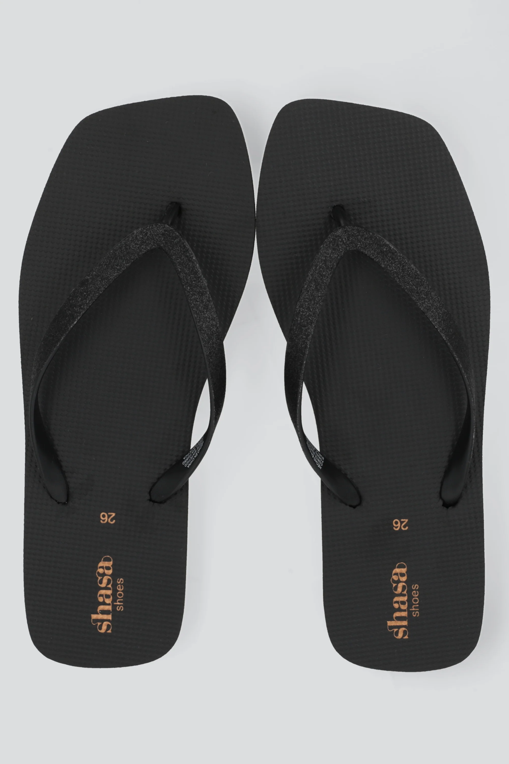 Flip flop punta cuadrada chinela brillos