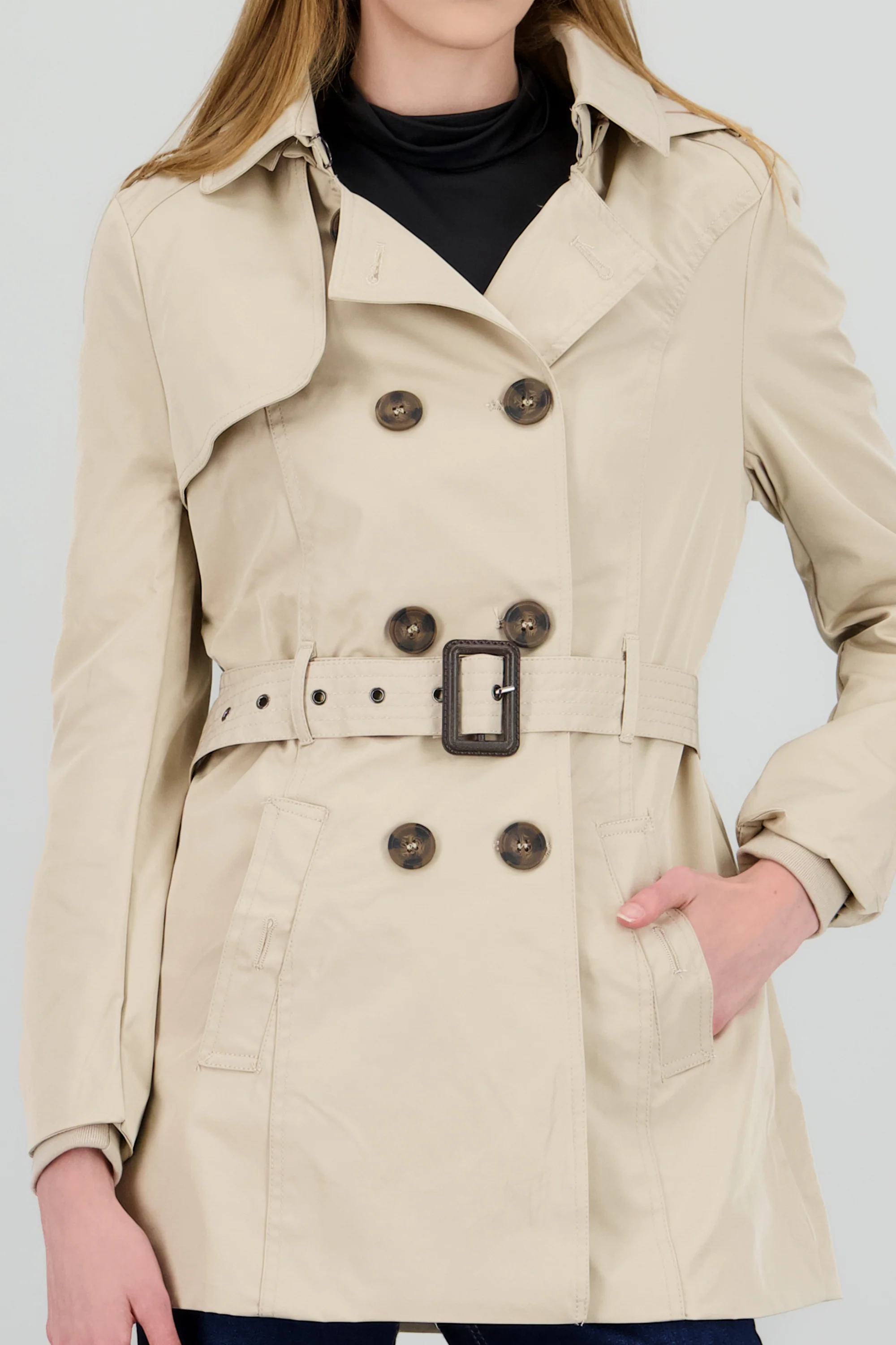 Gabardina ajustada capucha - Image 6