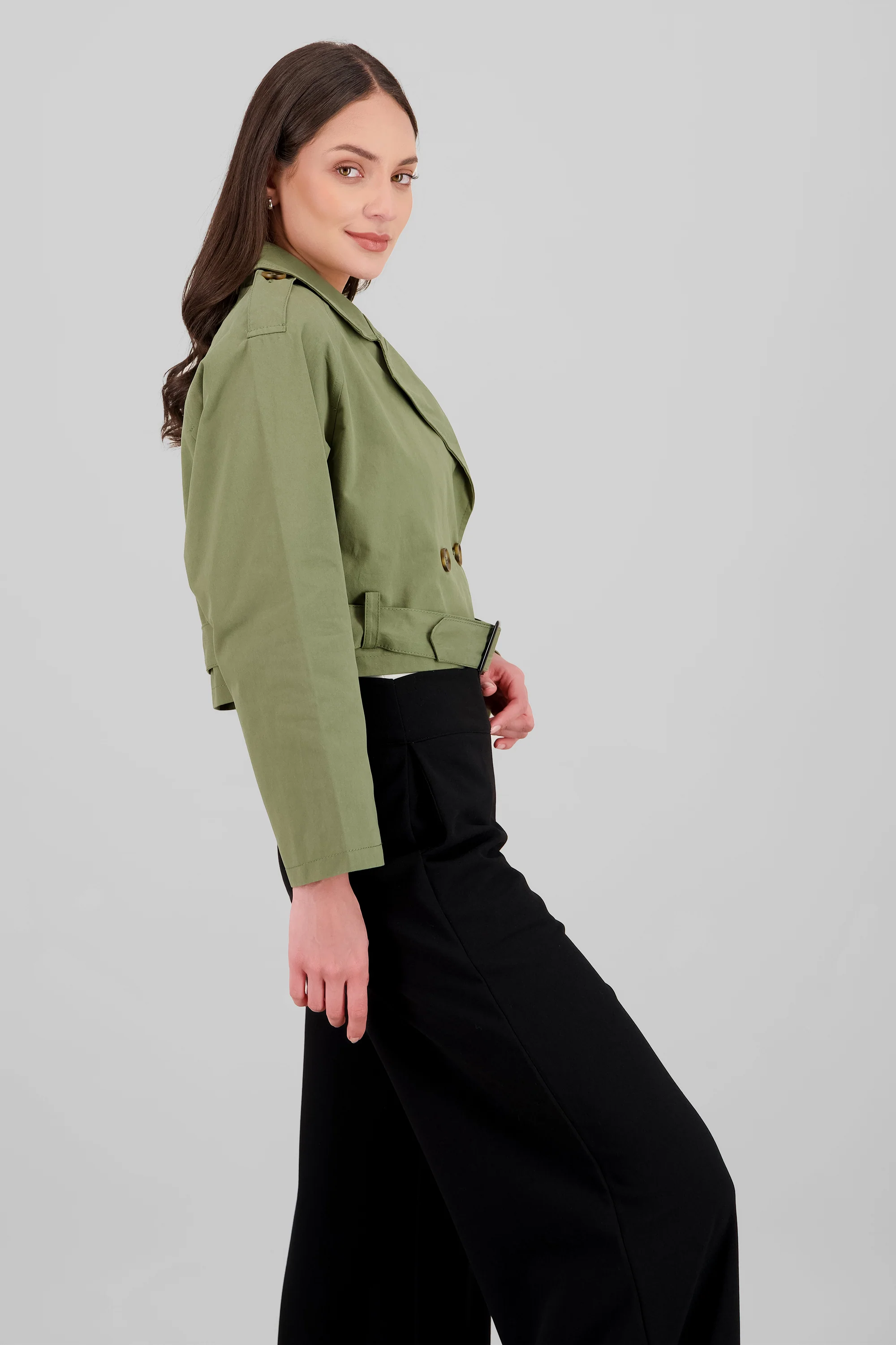 Gabardina crop lisa - Image 3