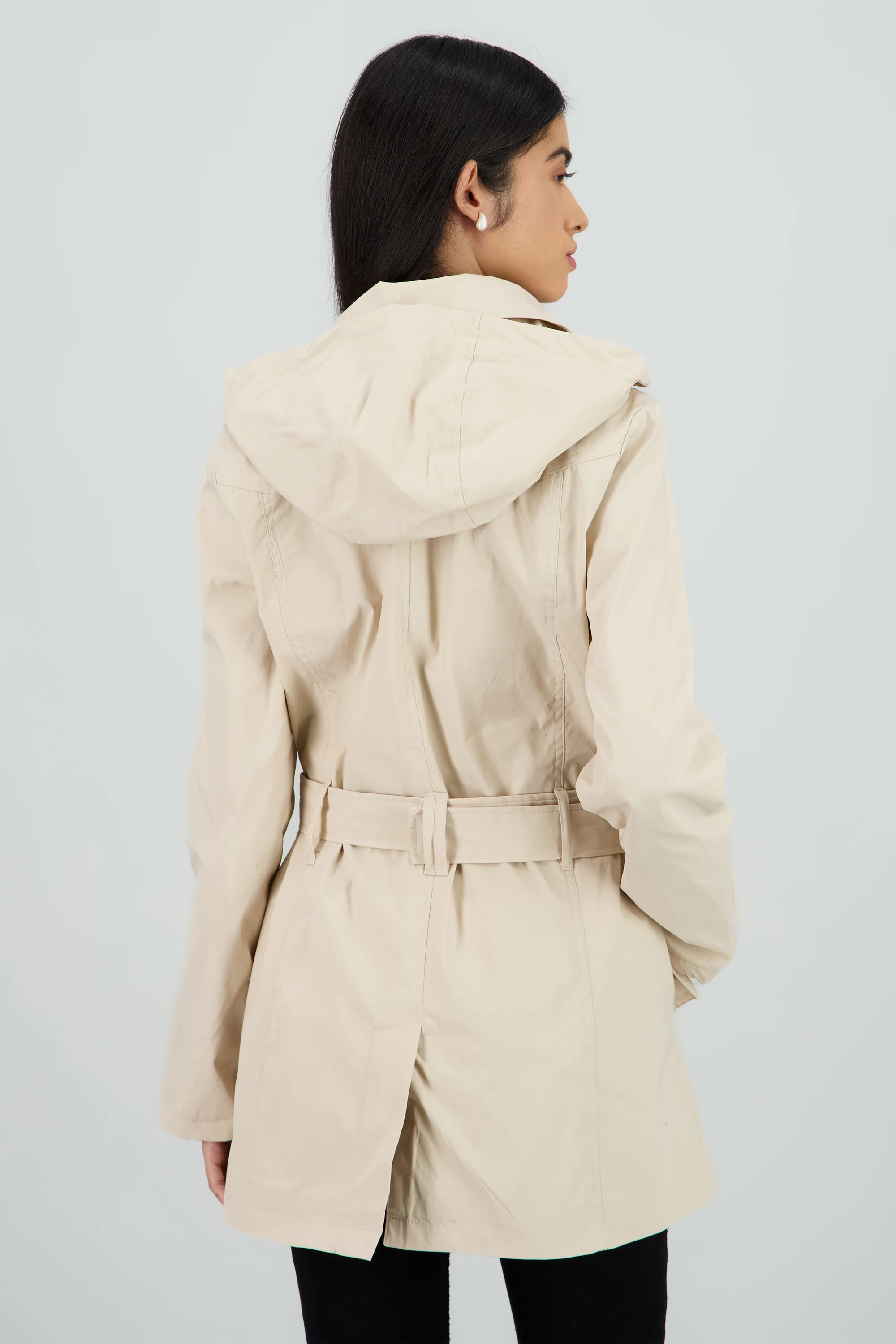 Gabardina cruzada con bolsas - Image 4