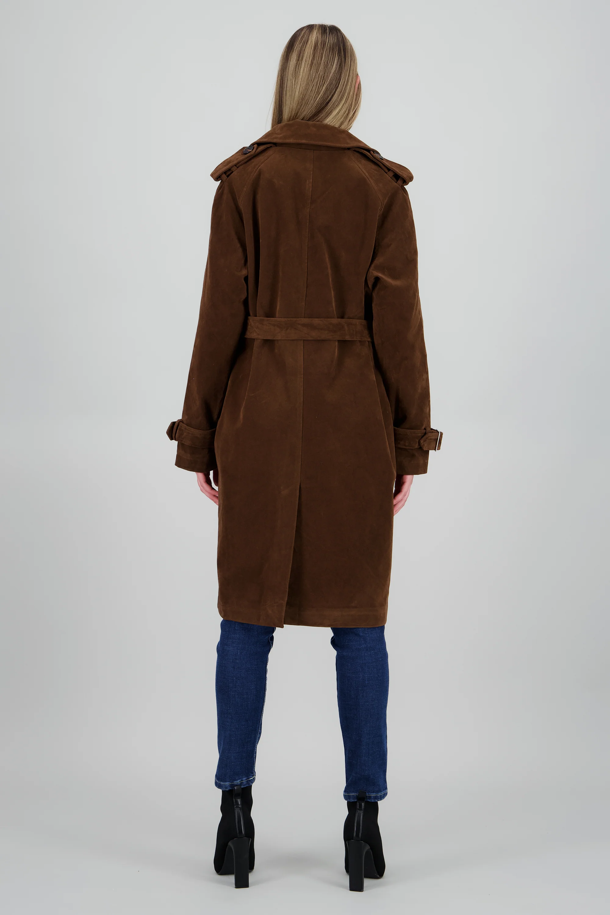 Gabardina larga suede - Image 4