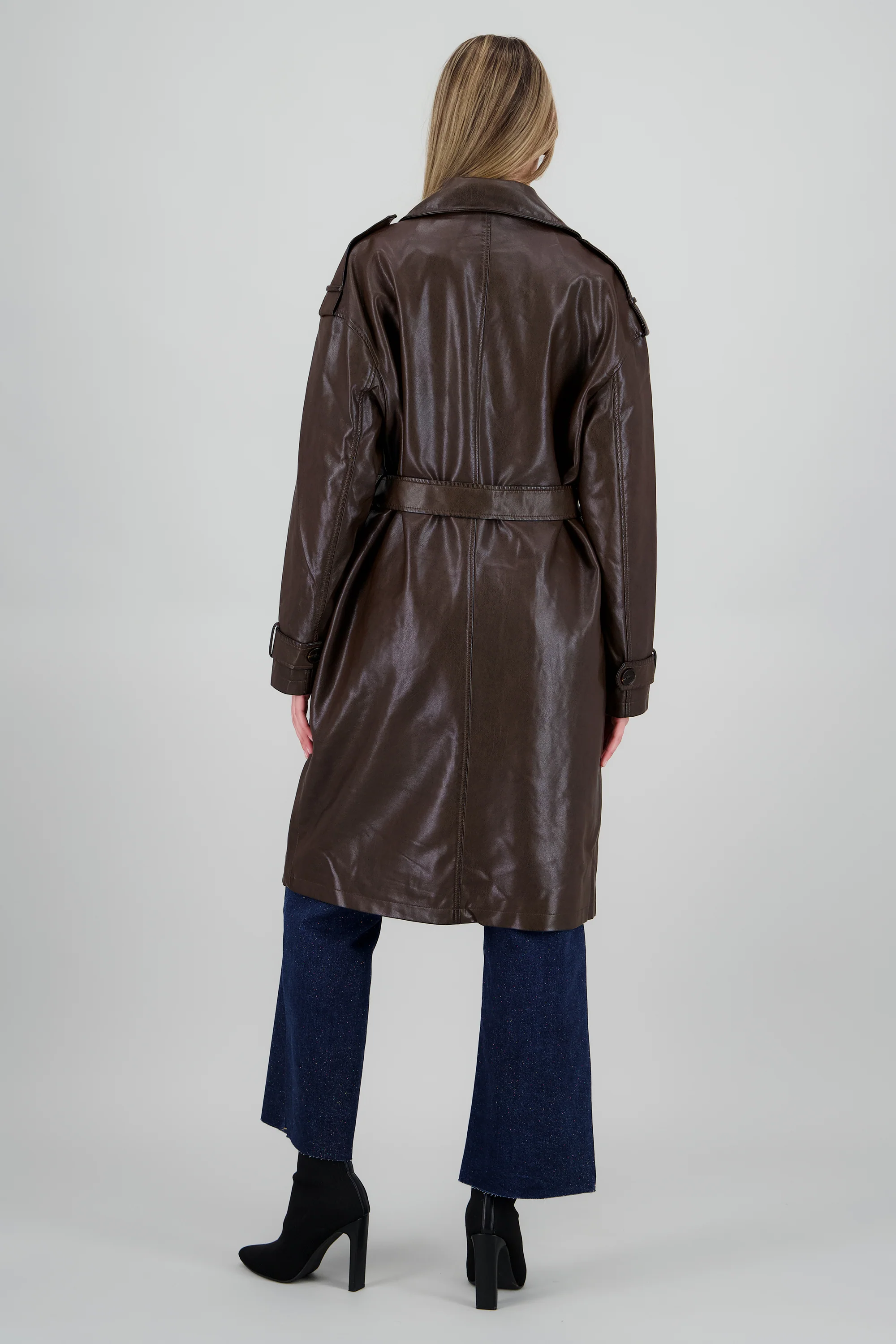 Gabardina lisa cruzada pu - Image 4