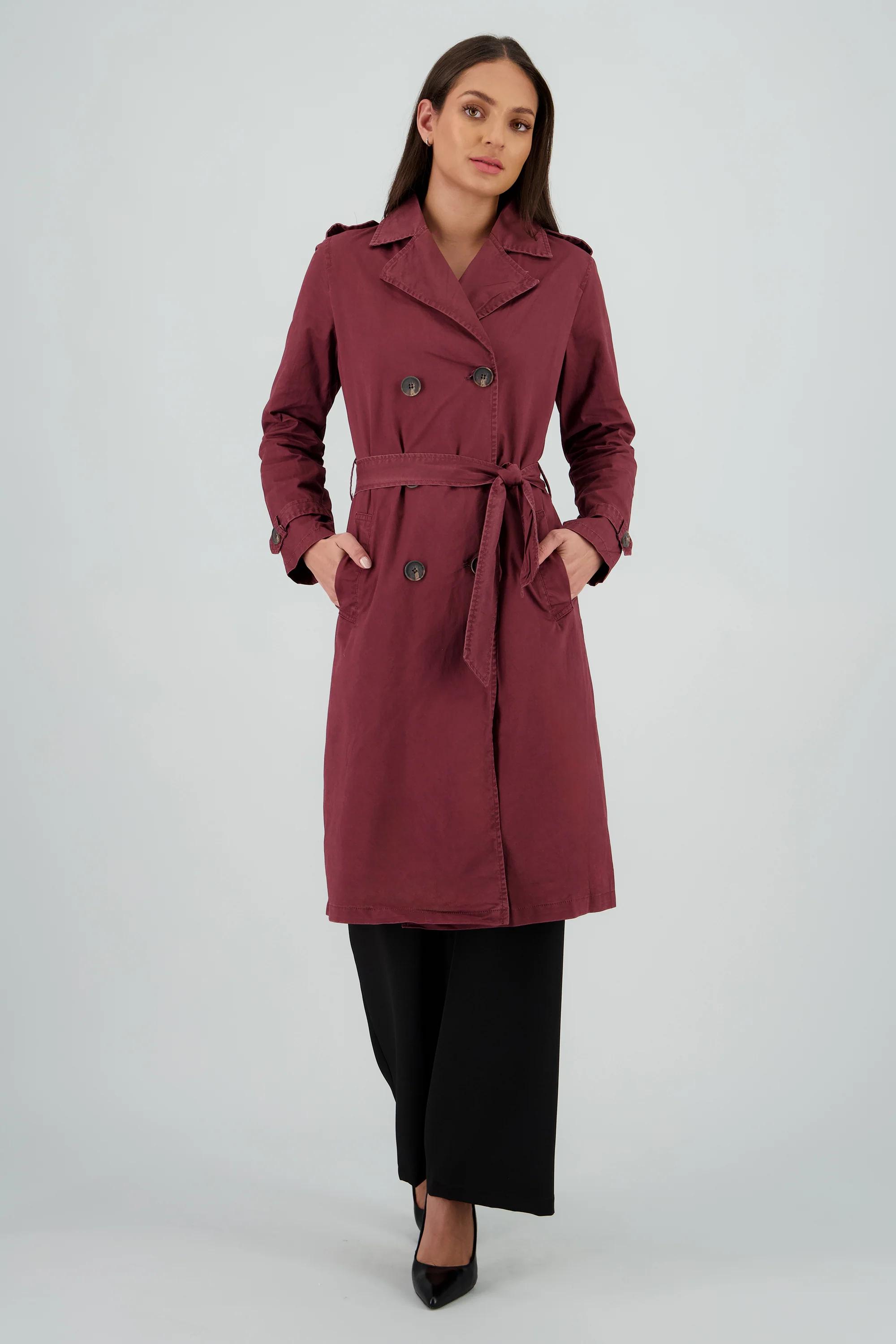 Gabardina maxi