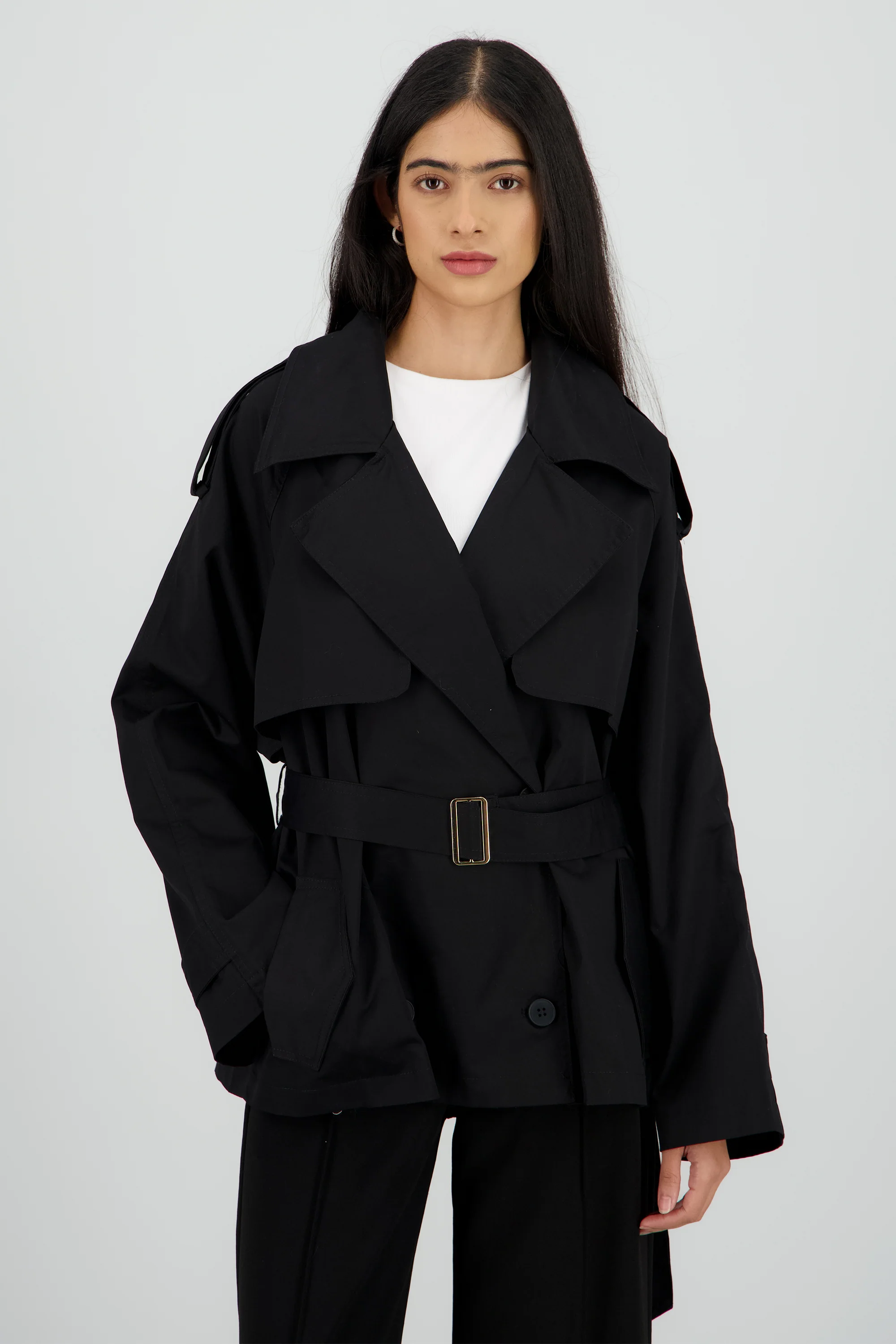 Gabardina oversized corta - Image 2