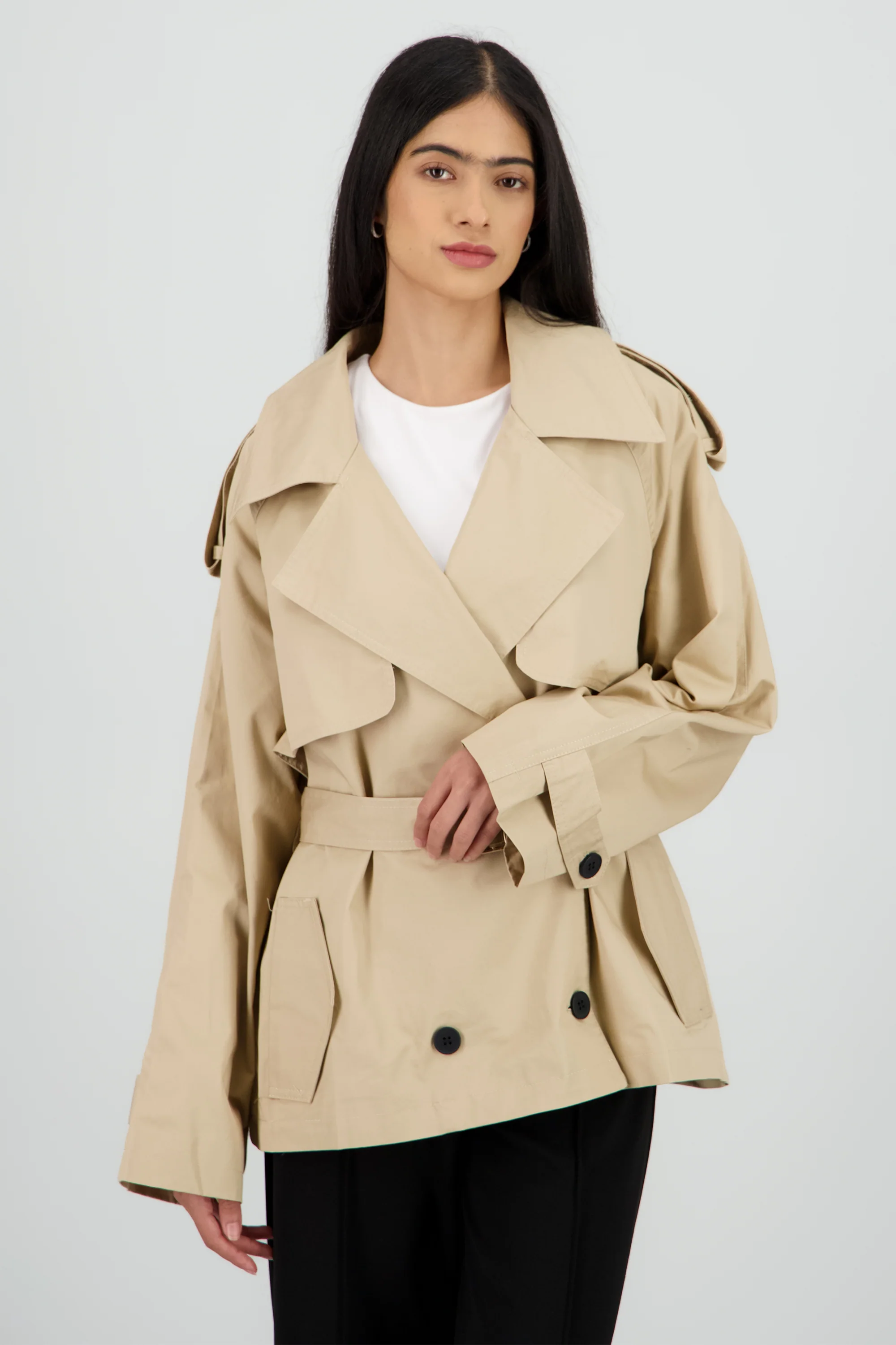 Gabardina oversized corta - Image 2