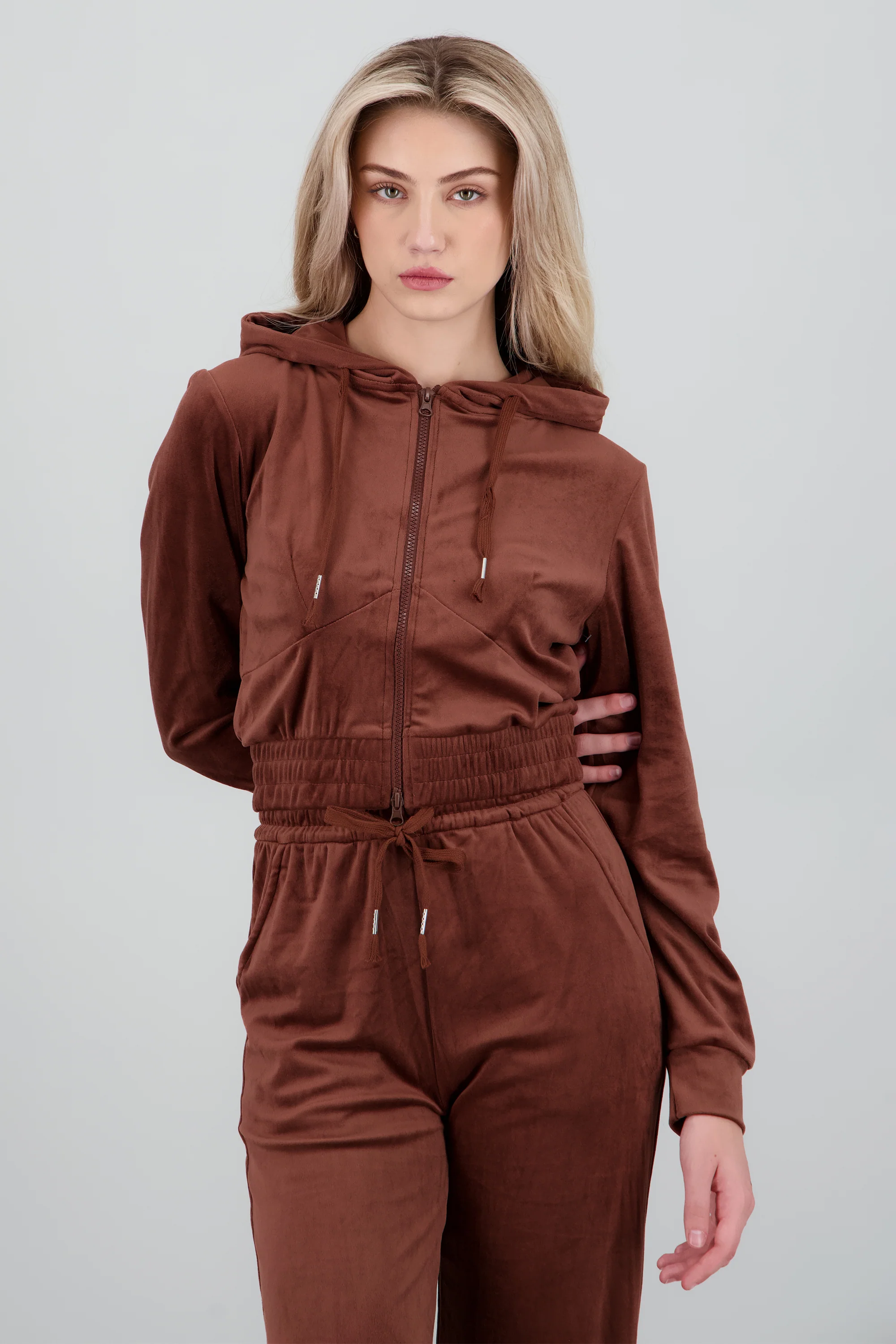 Hoodie velvet cierre - Image 2