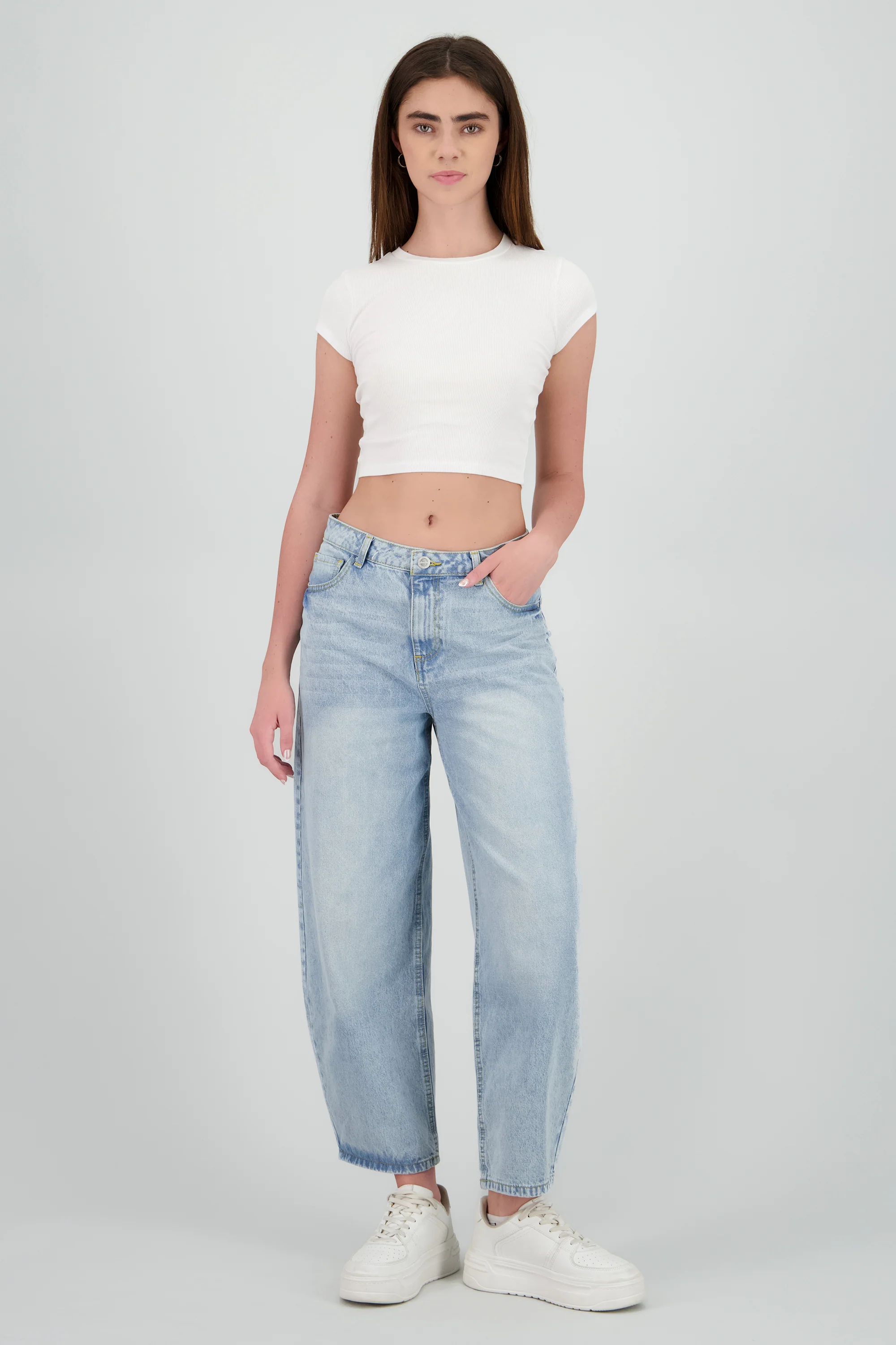 Jeans barrel amplio