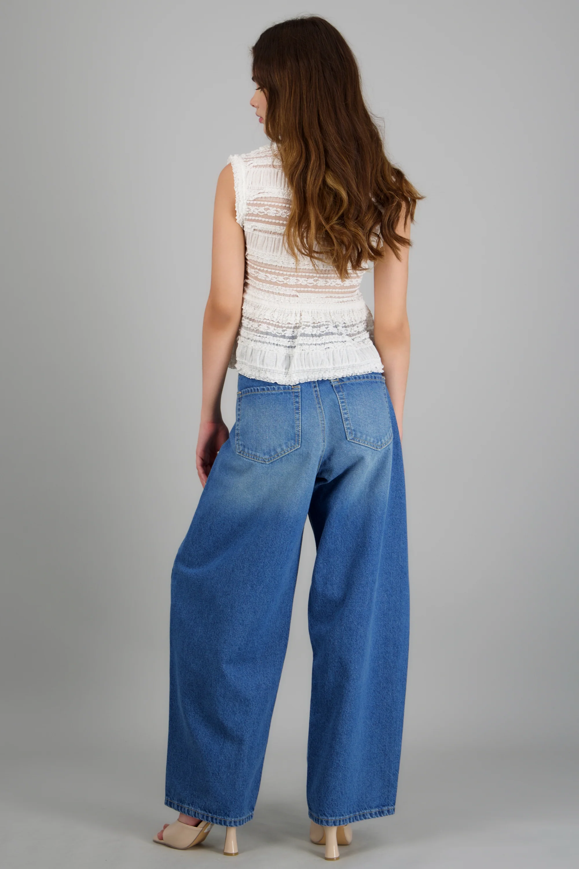 Jeans barrel amplio básico - Image 4