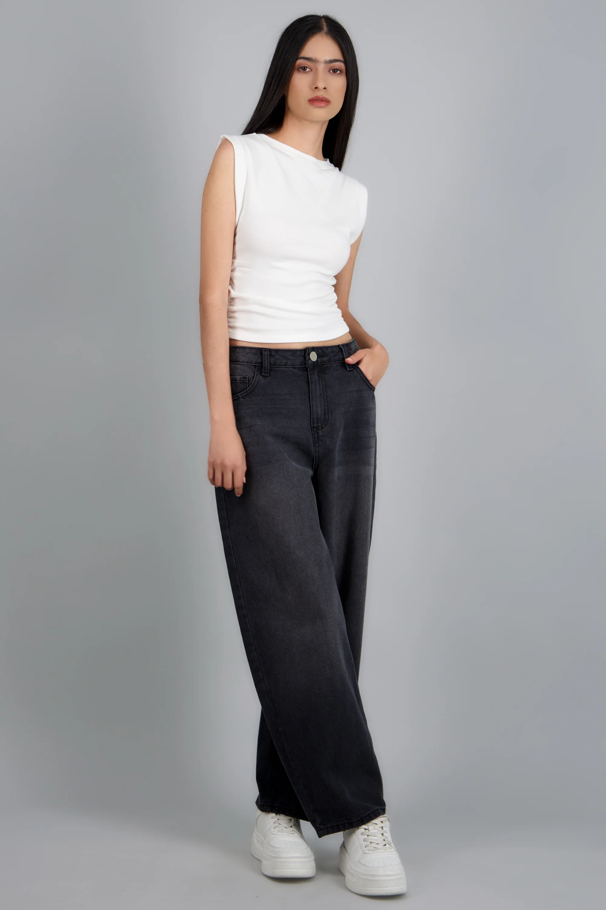 Jeans barrel obscuros - Image 2