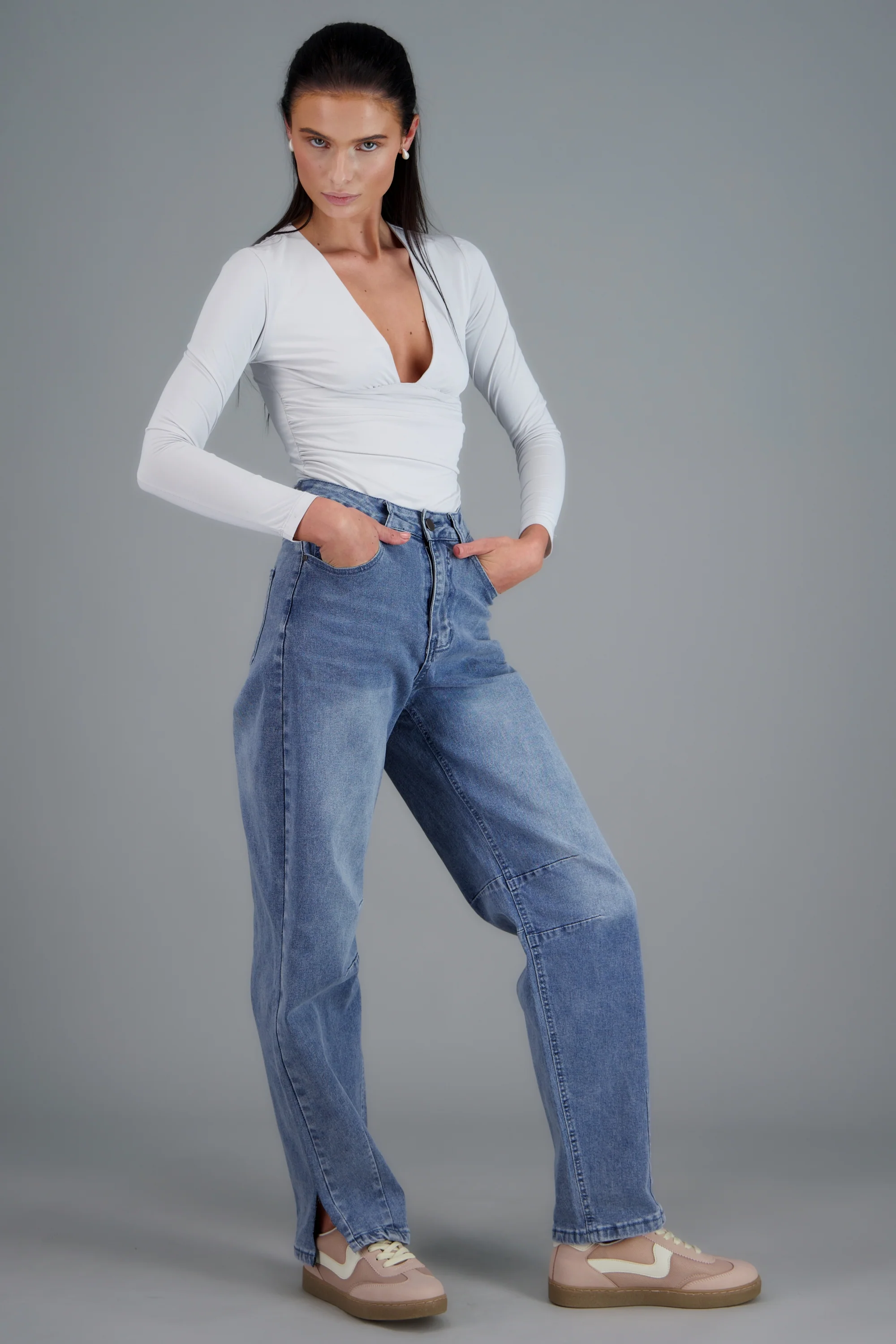Jeans barrel pinzas - Image 3