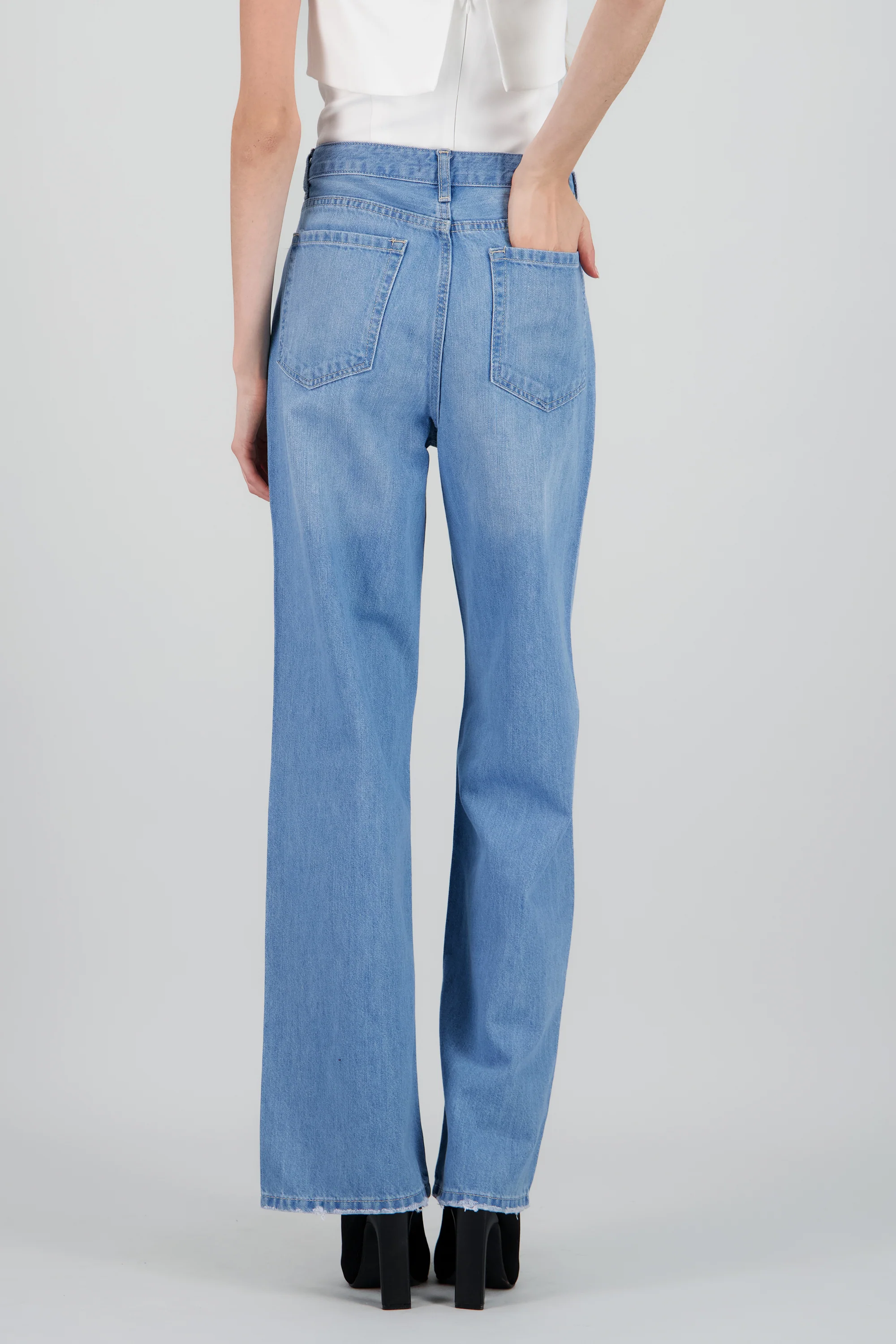 Jeans básicos straight wide - Image 4