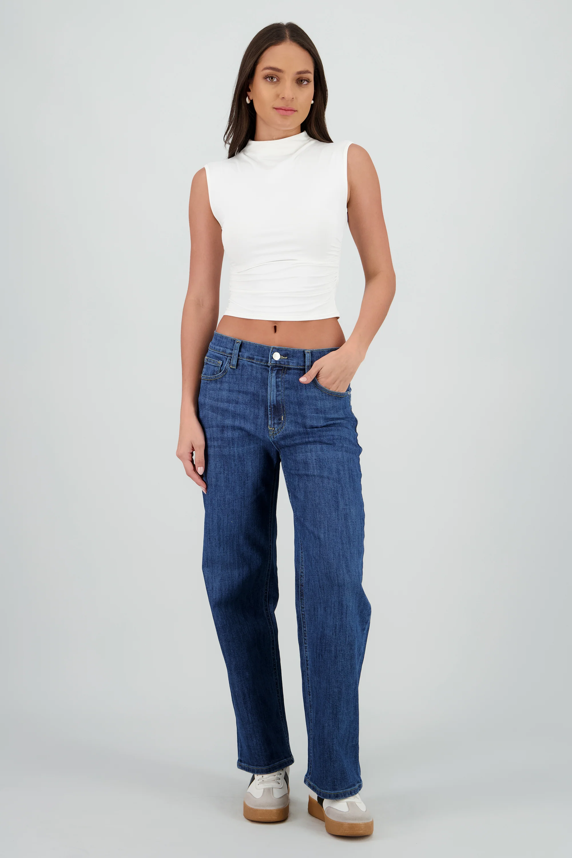 Jeans básicos wide leg