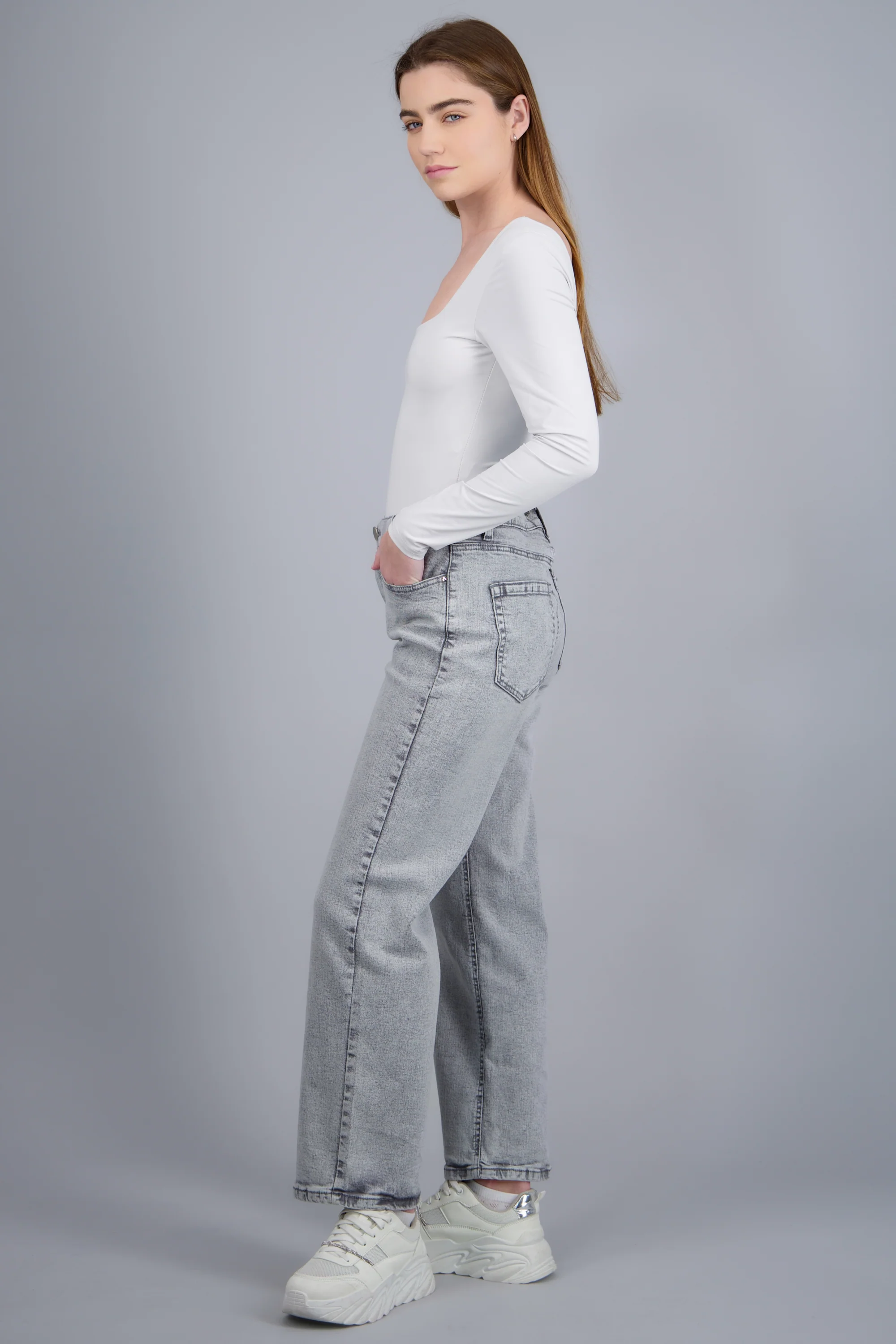 Jeans básicos wide leg - Image 3