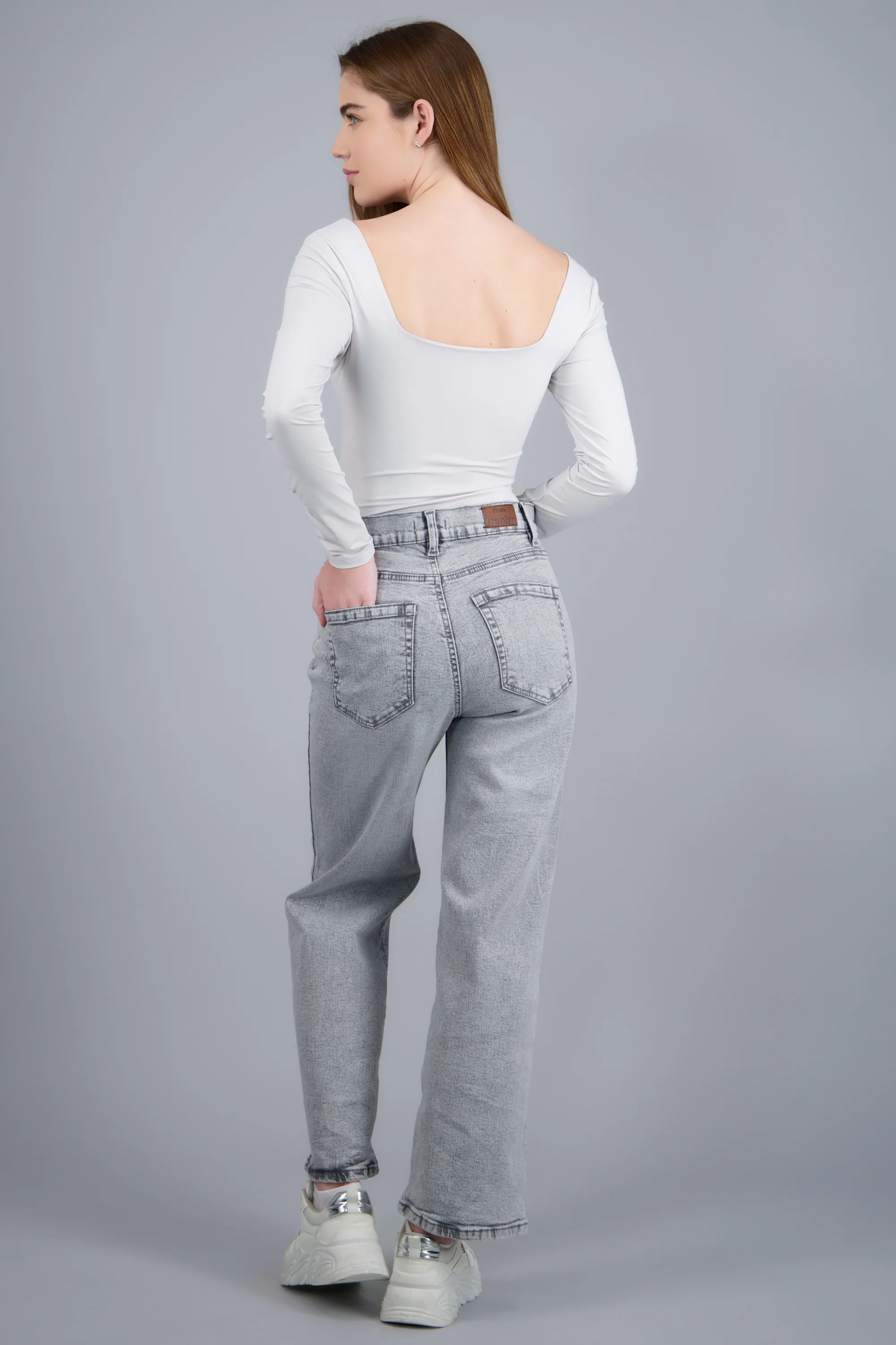 Jeans básicos wide leg - Image 4