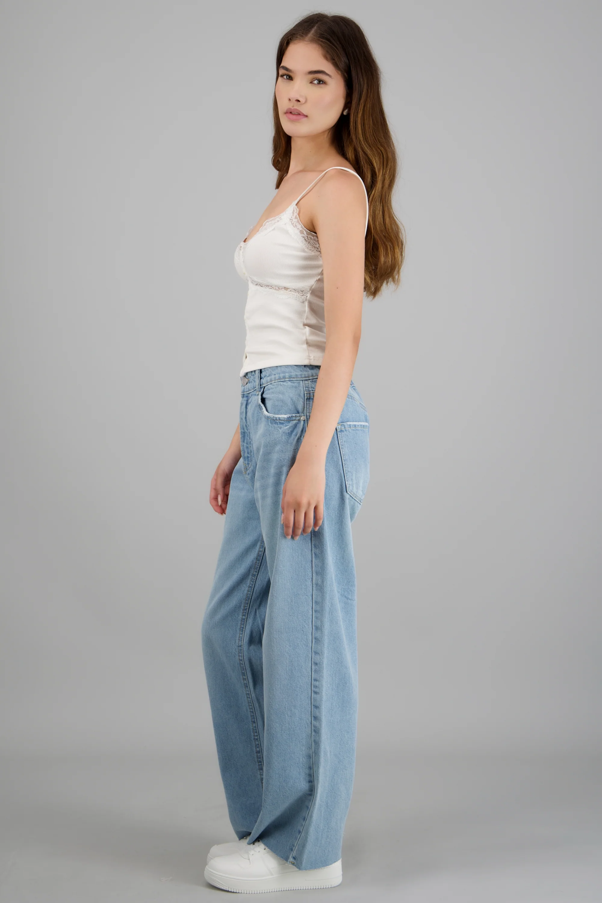 Jeans cropped mid rise básico - Image 2