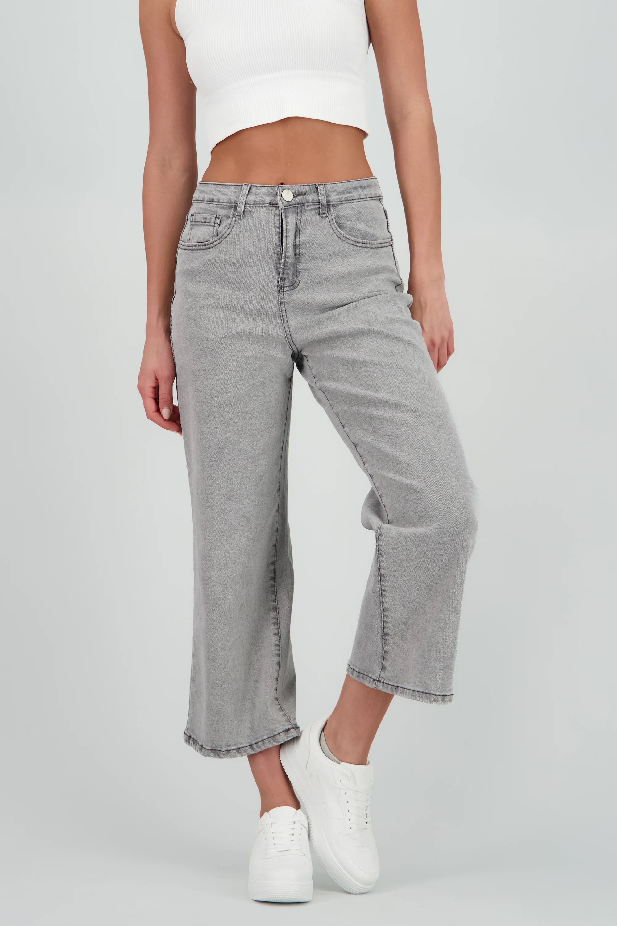 Jeans cropped al corte - Image 2