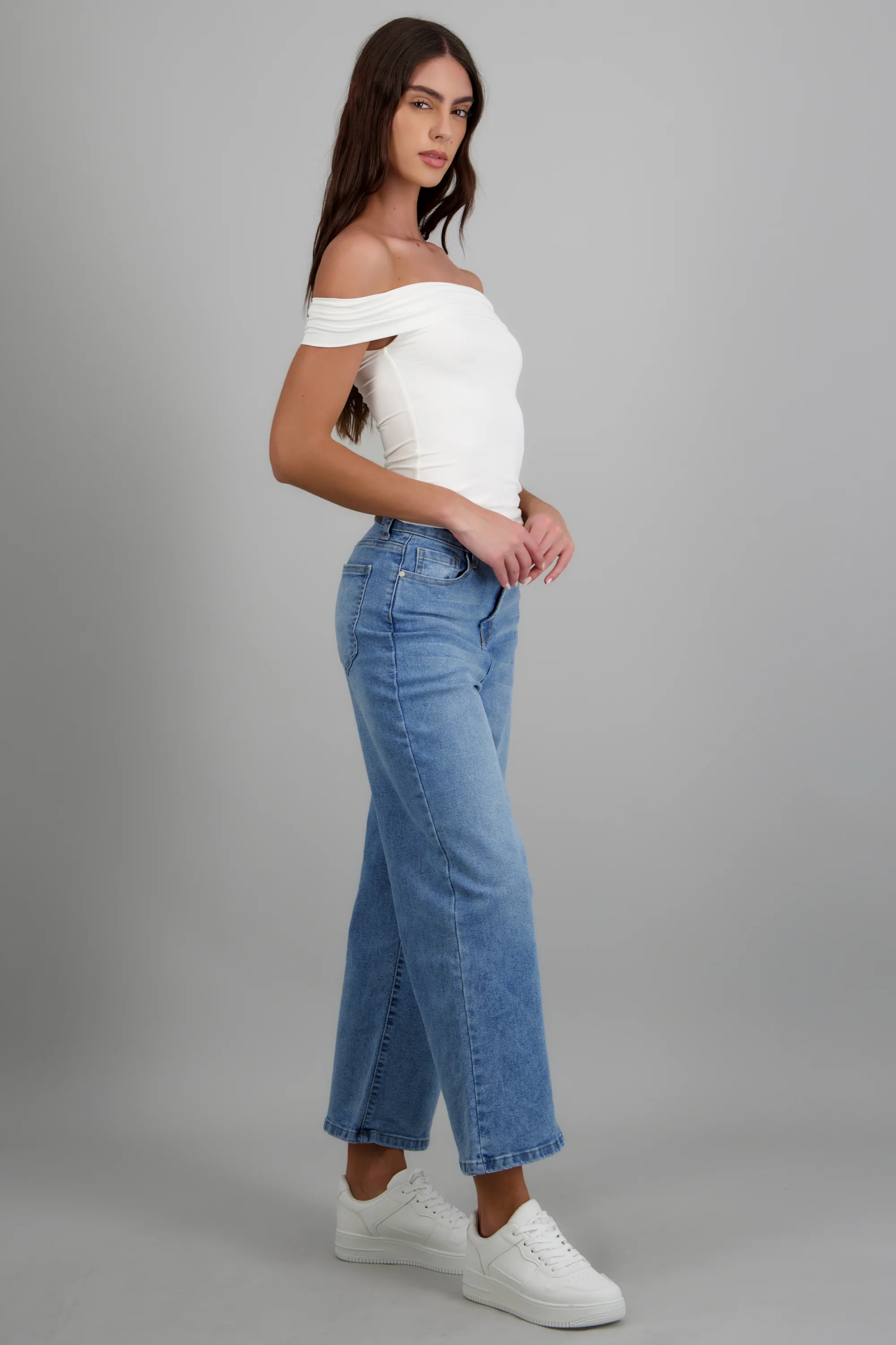 Jeans cropped amplio - Image 2
