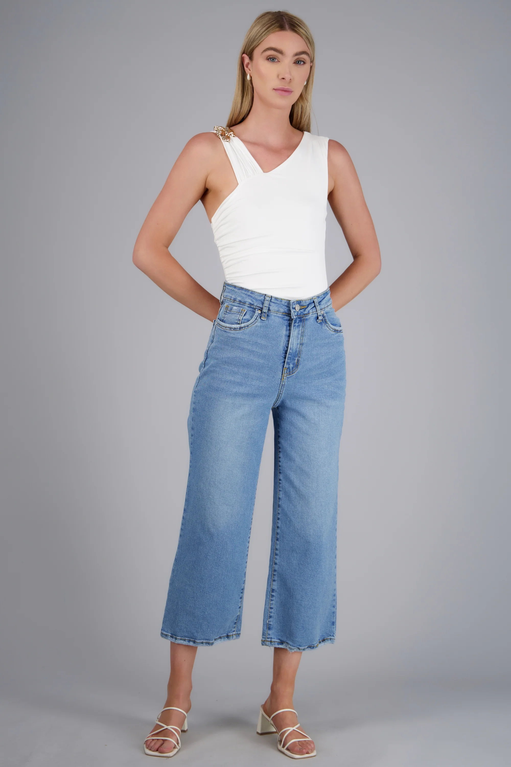 Jeans cropped mid rise