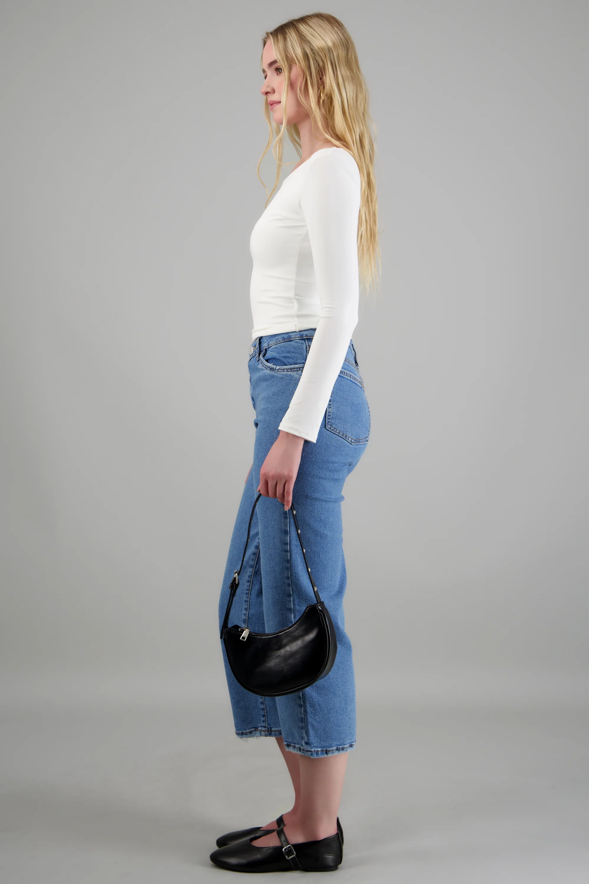 Jeans cropped pretina cruzada - Image 2