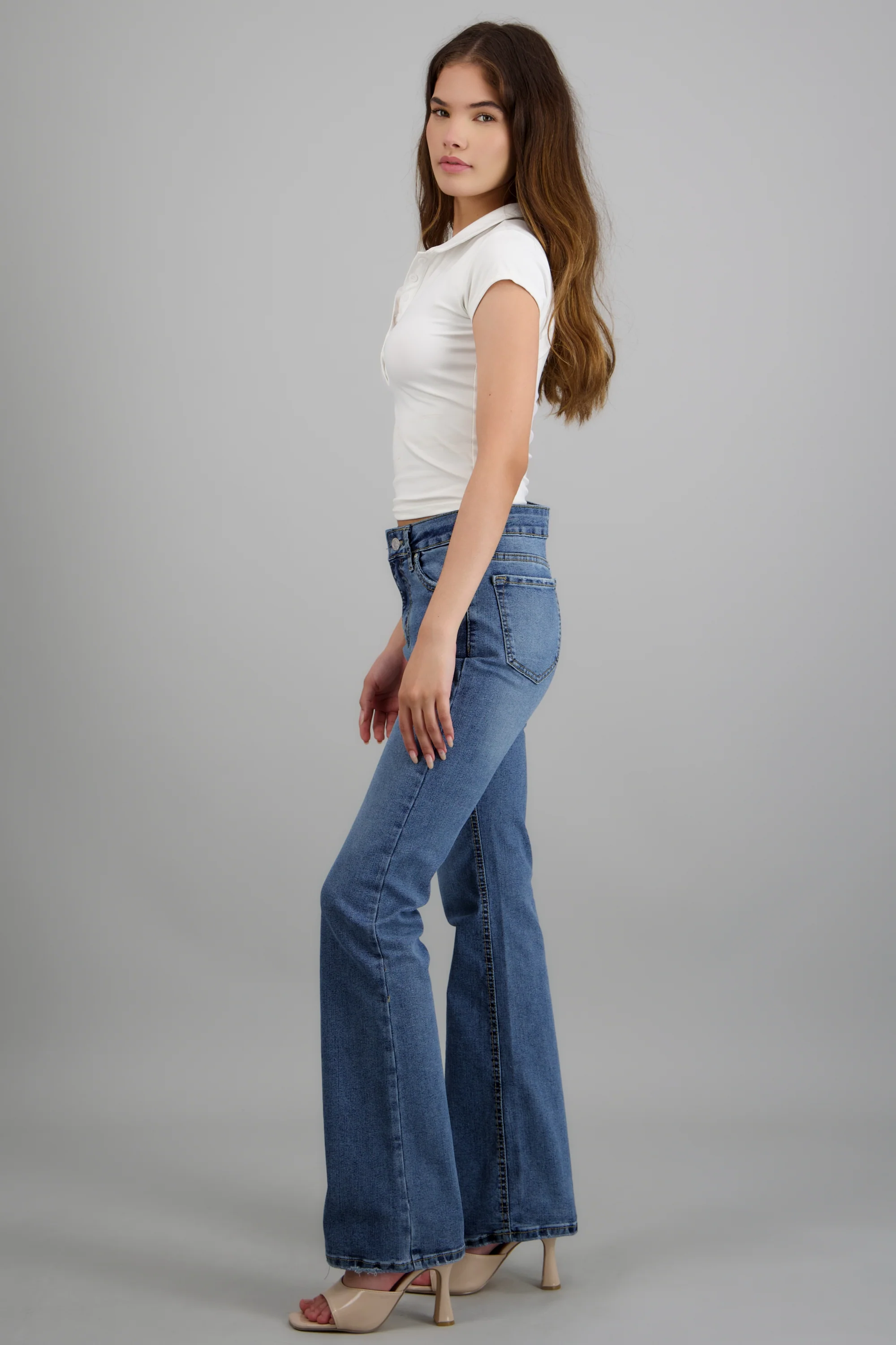 Jeans flare cintura media - Image 2