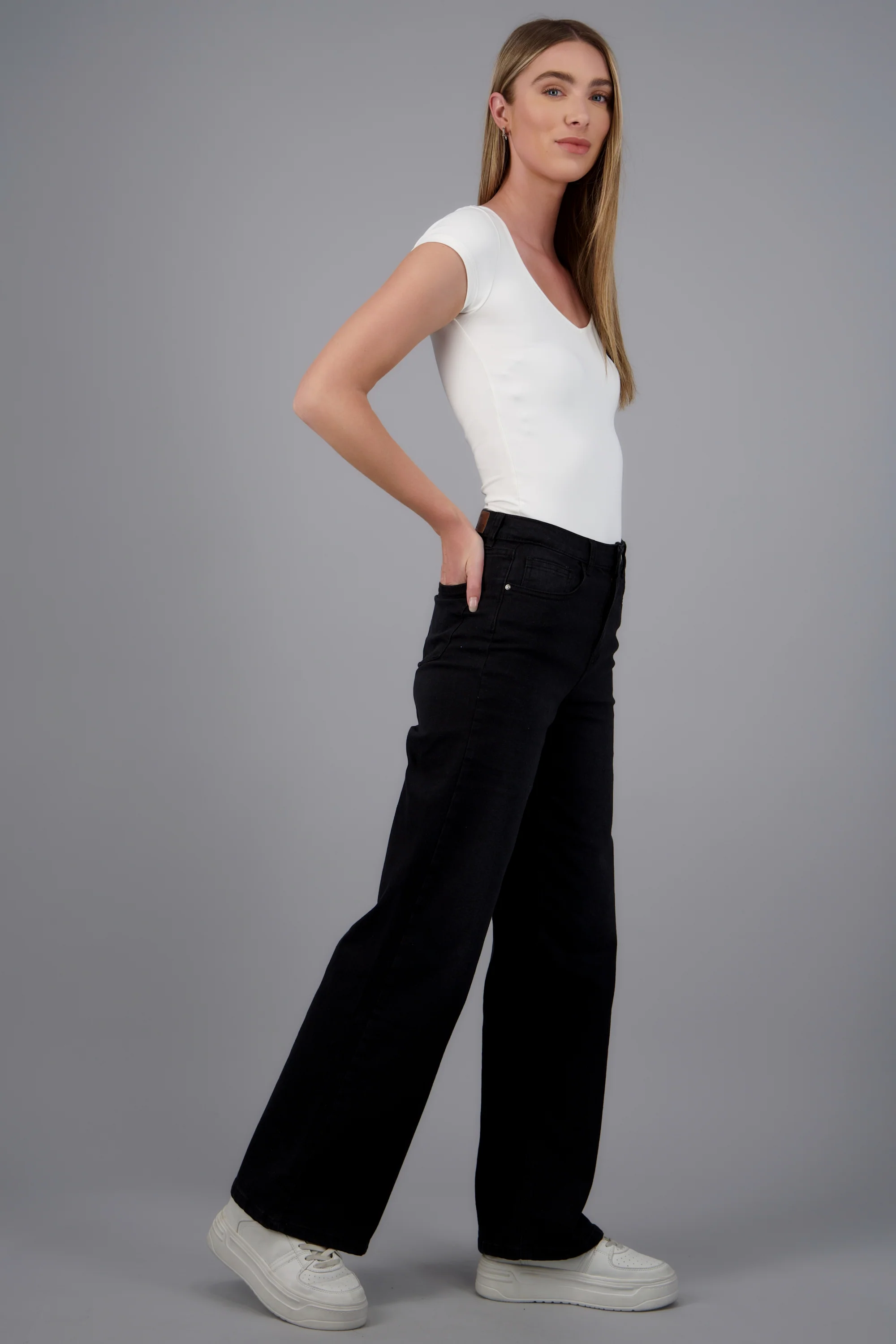 Jeans wide leg amplios - Image 3