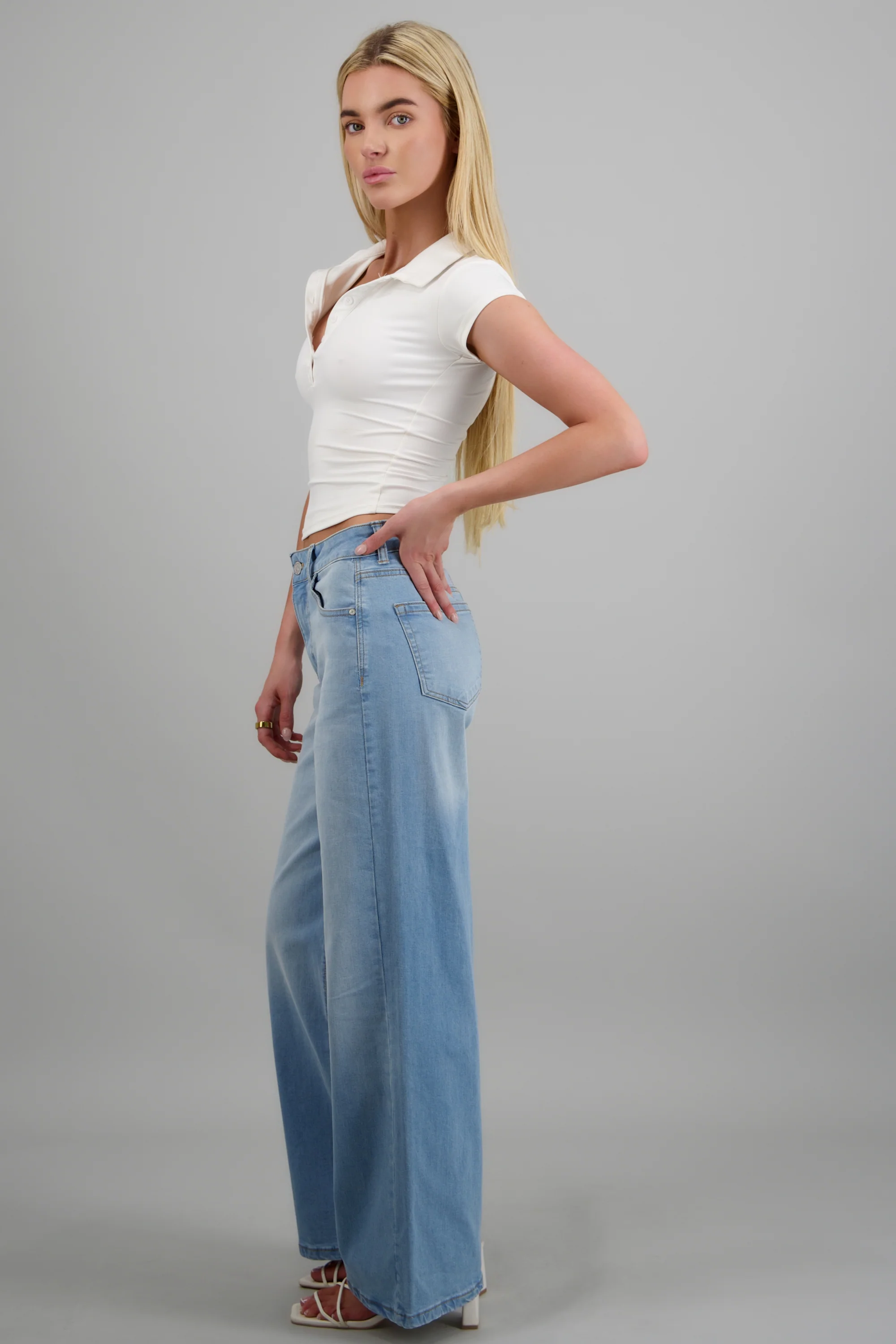 Jeans wide leg basico - Image 2
