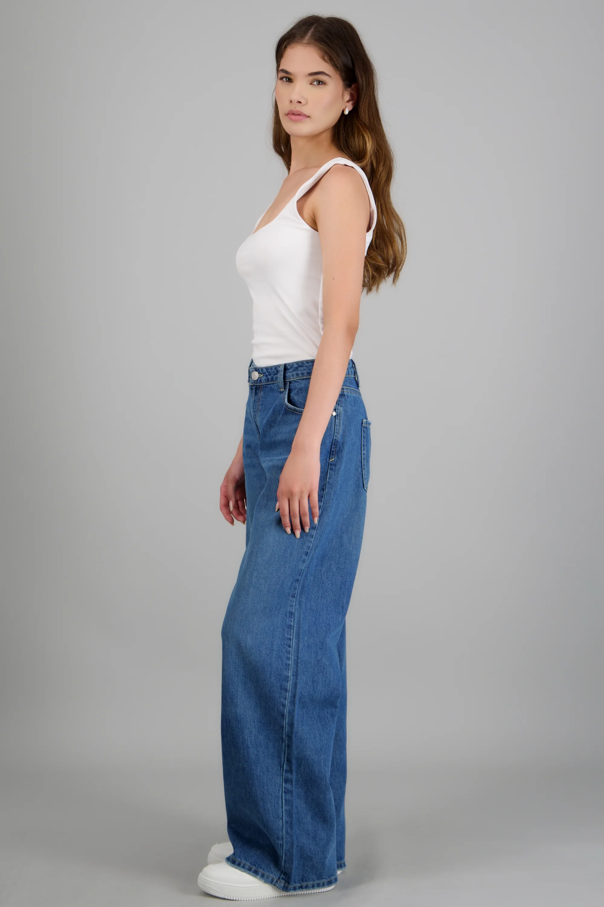 Jeans wide leg básico low rise - Image 2