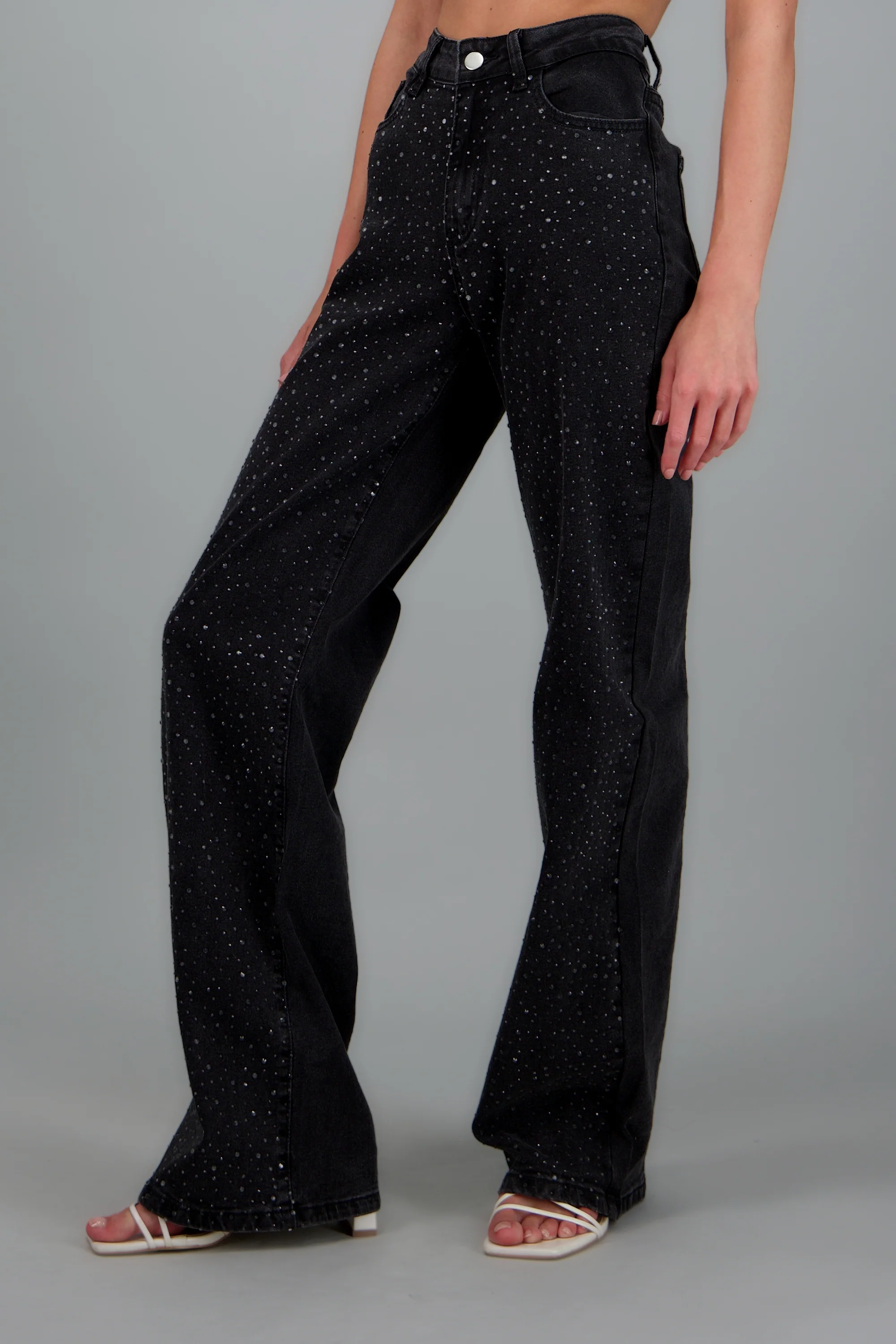 Jeans wide leg con cristales - Image 5