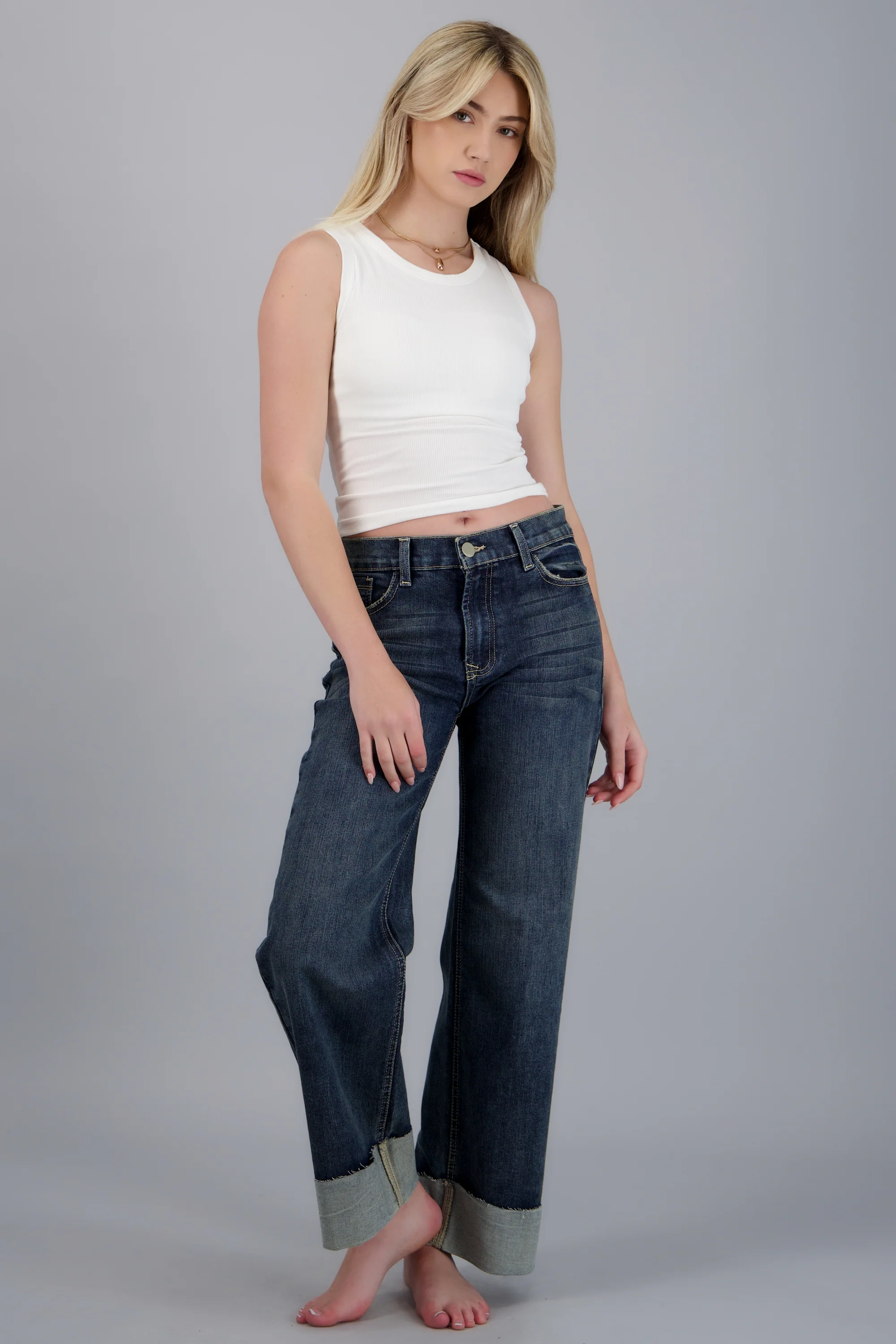 Jeans wide leg dobladillo - Image 2
