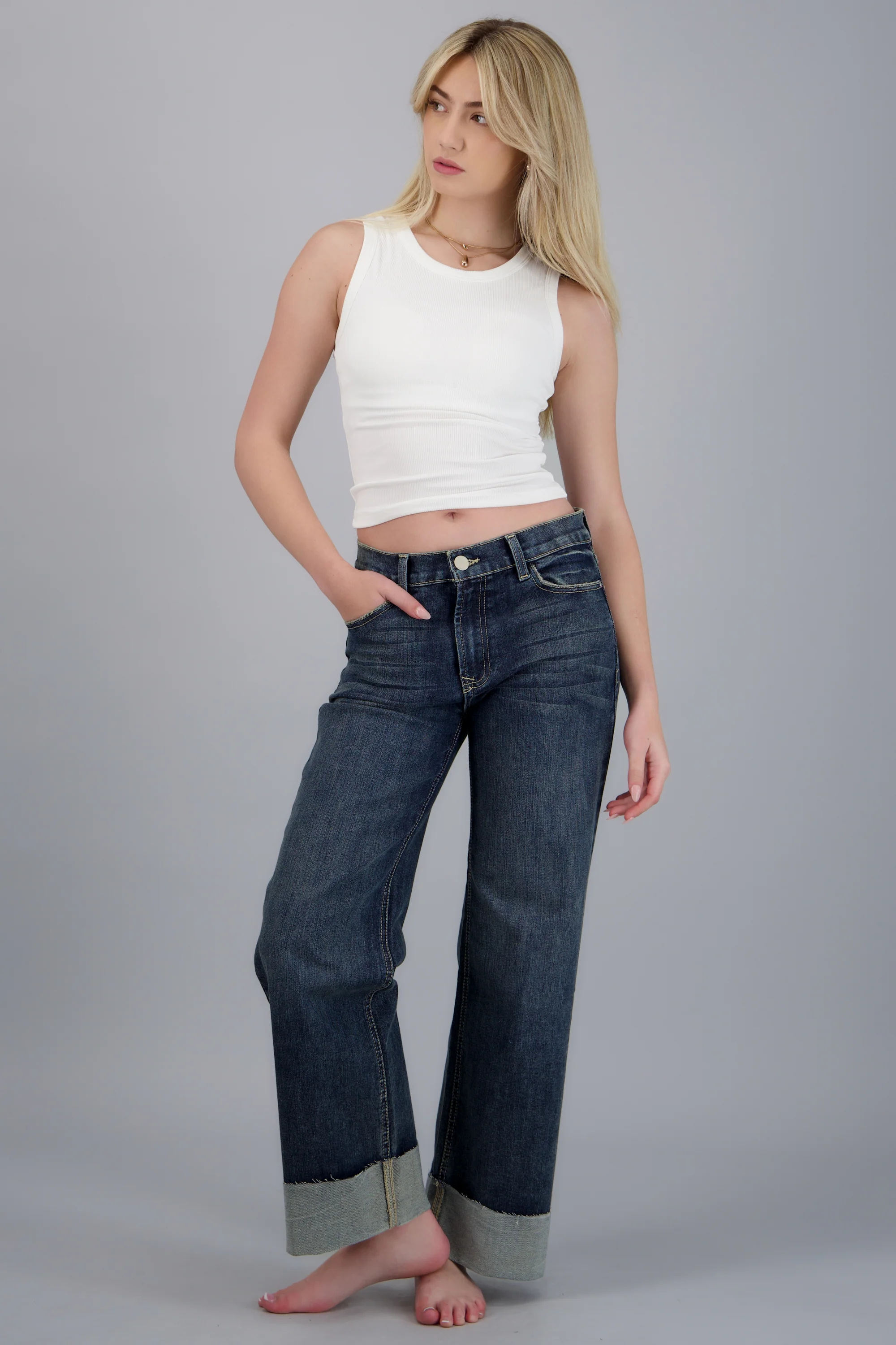 Jeans wide leg dobladillo - Image 4