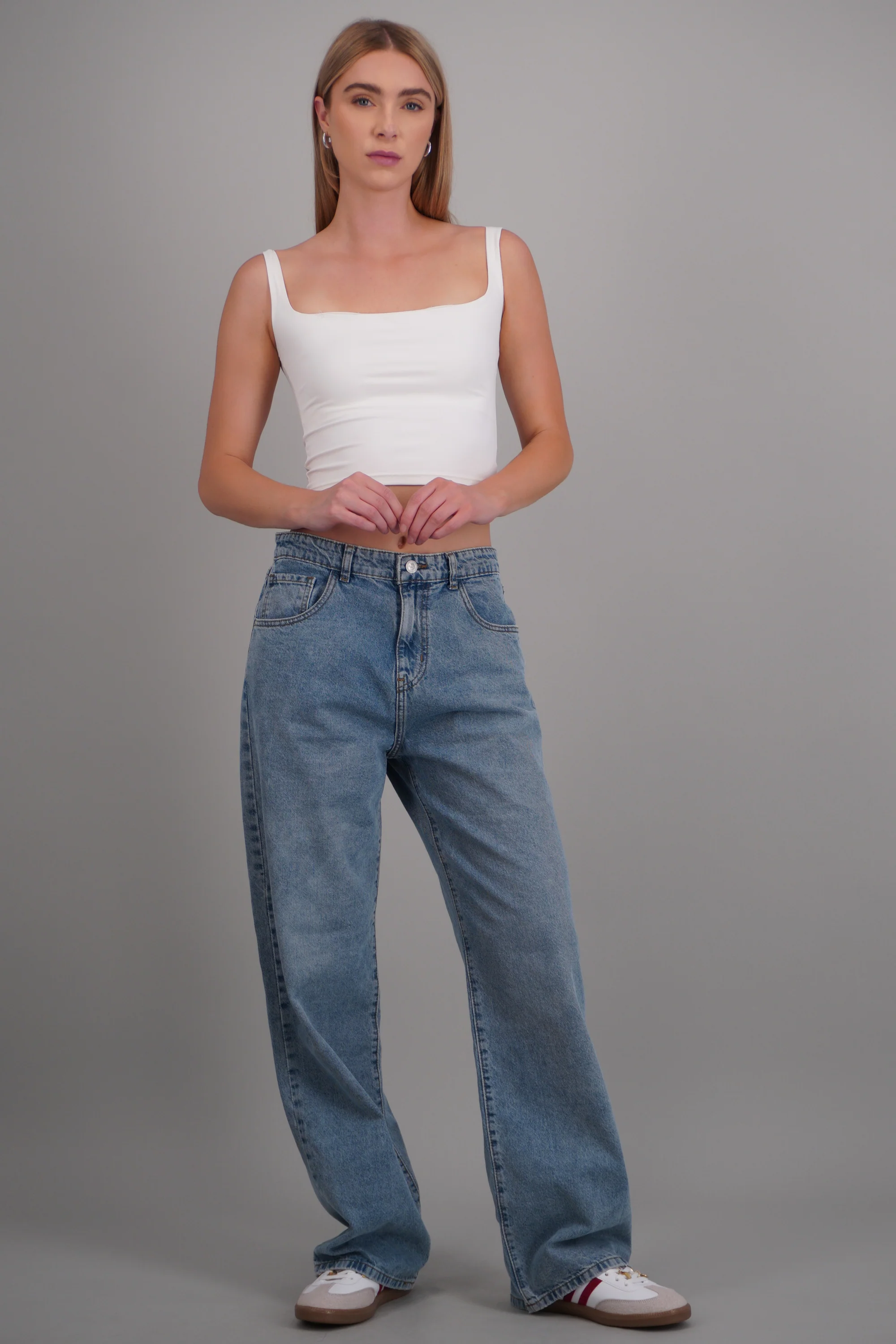 Jeans wide leg mini dobladillo - Image 2