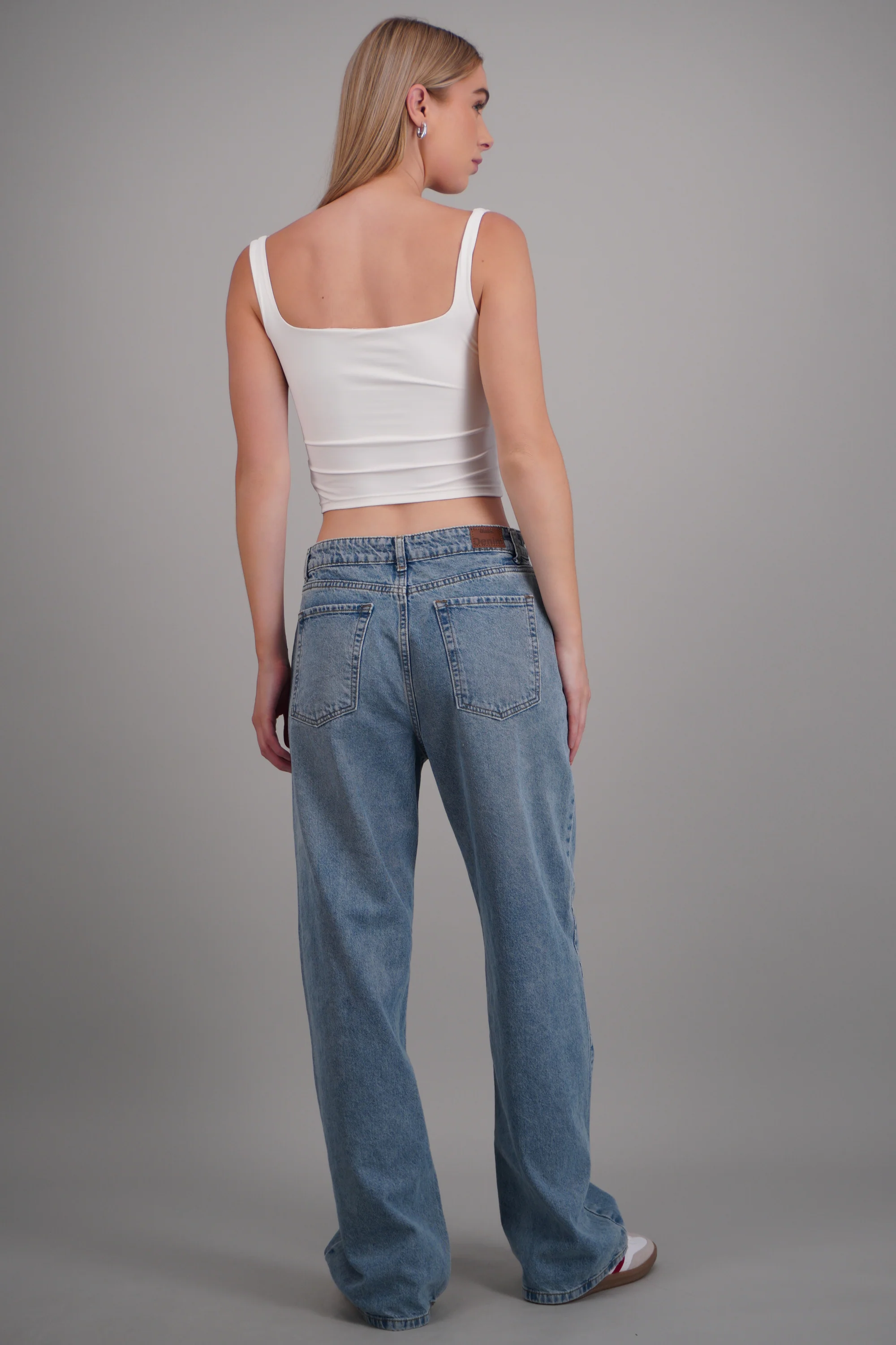 Jeans wide leg mini dobladillo - Image 4