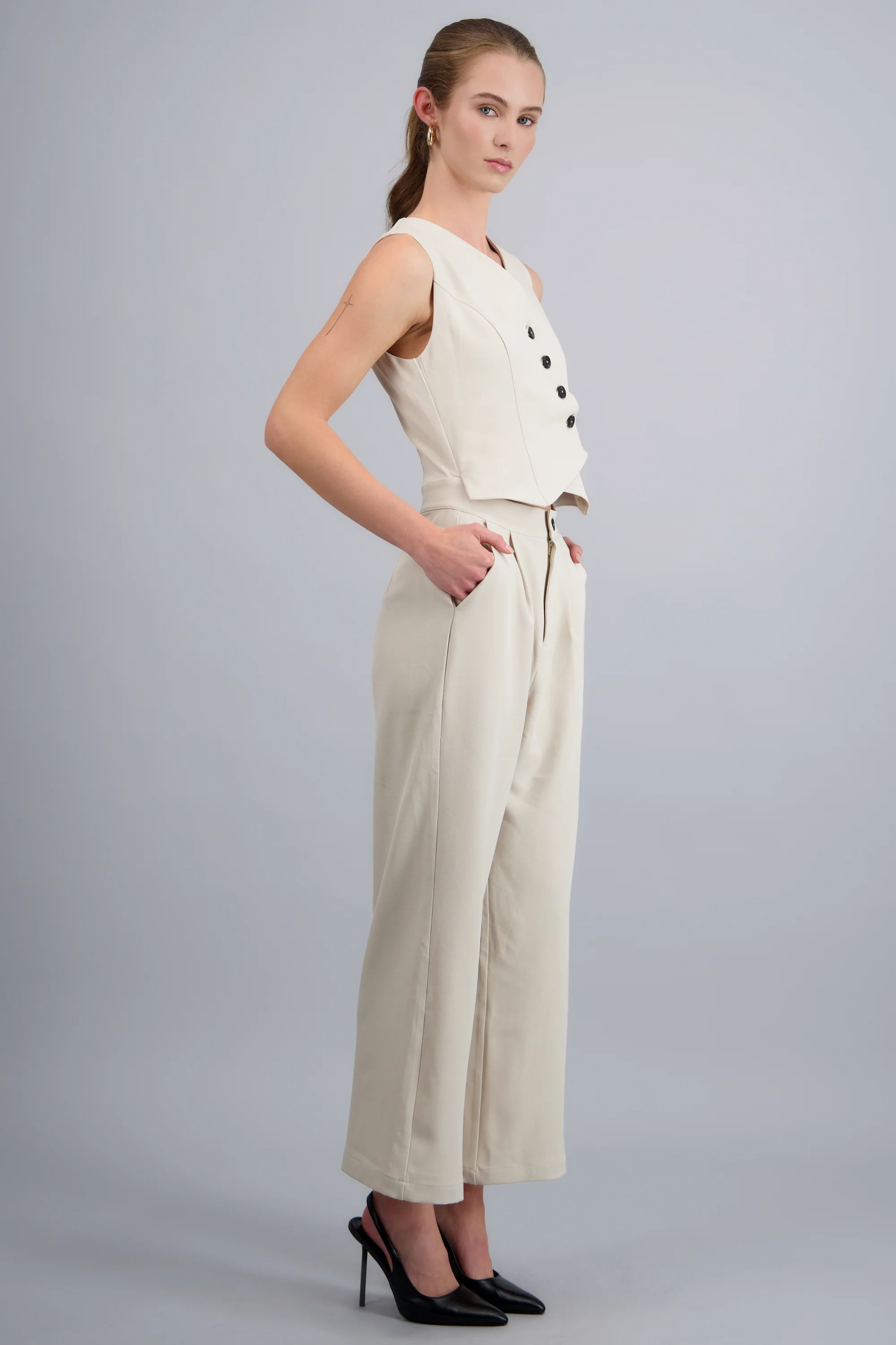 Jumpsuit ancho chaleco - Image 3