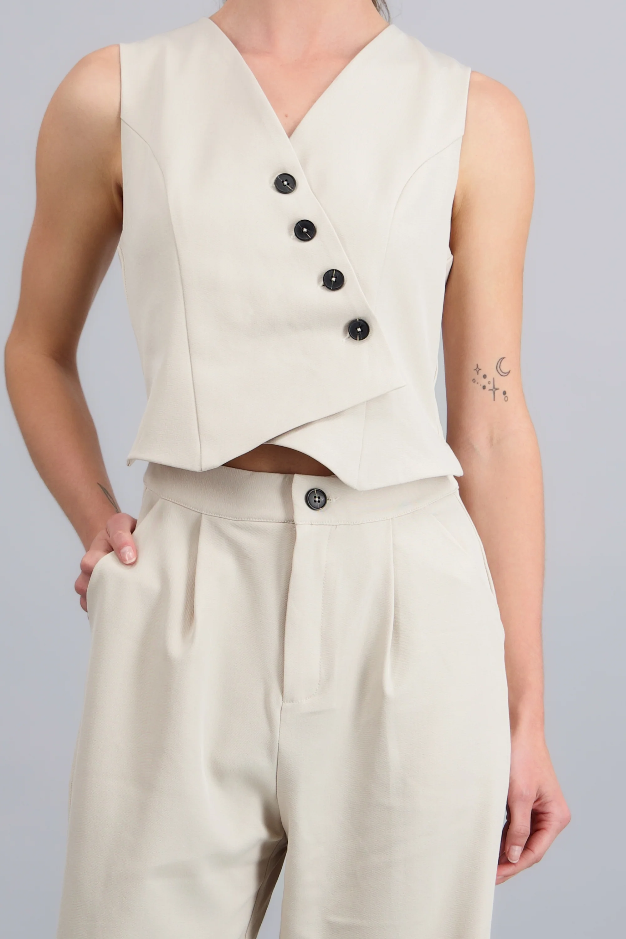 Jumpsuit ancho chaleco - Image 5