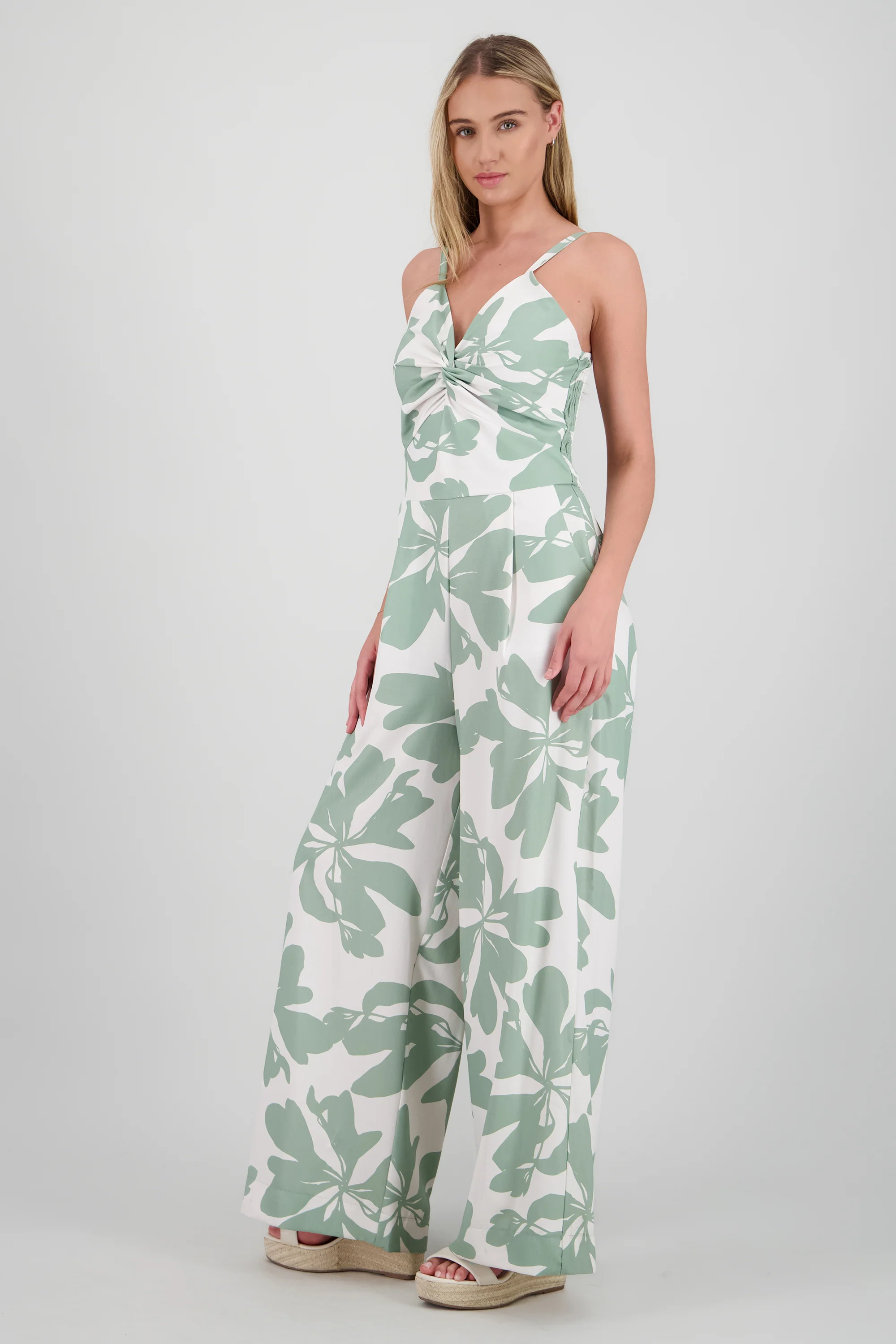 Jumpsuit de tirantes con detalle nudo y estampado - Image 3