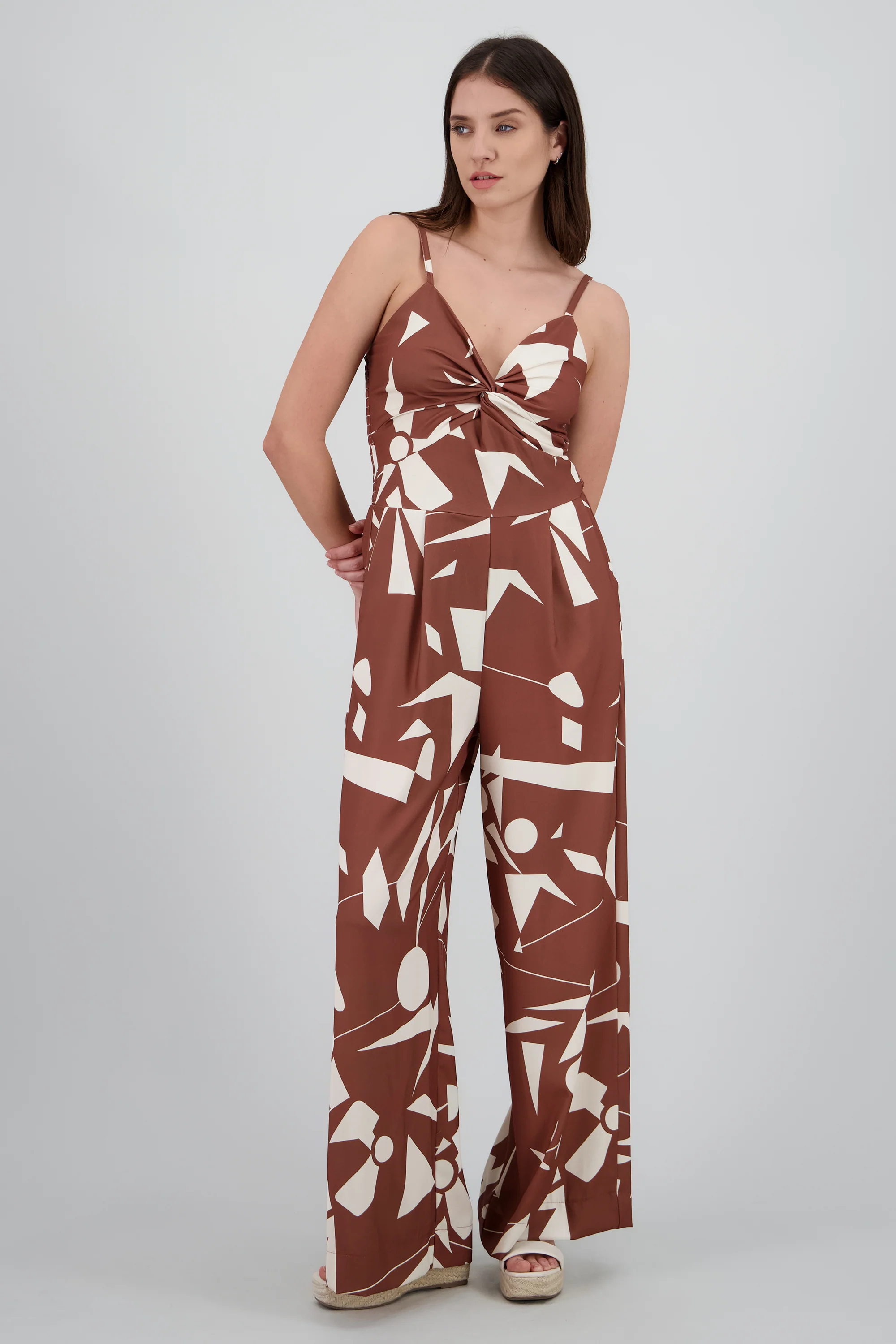 Jumpsuit de tirantes estampado geometrico rayas - Image 2