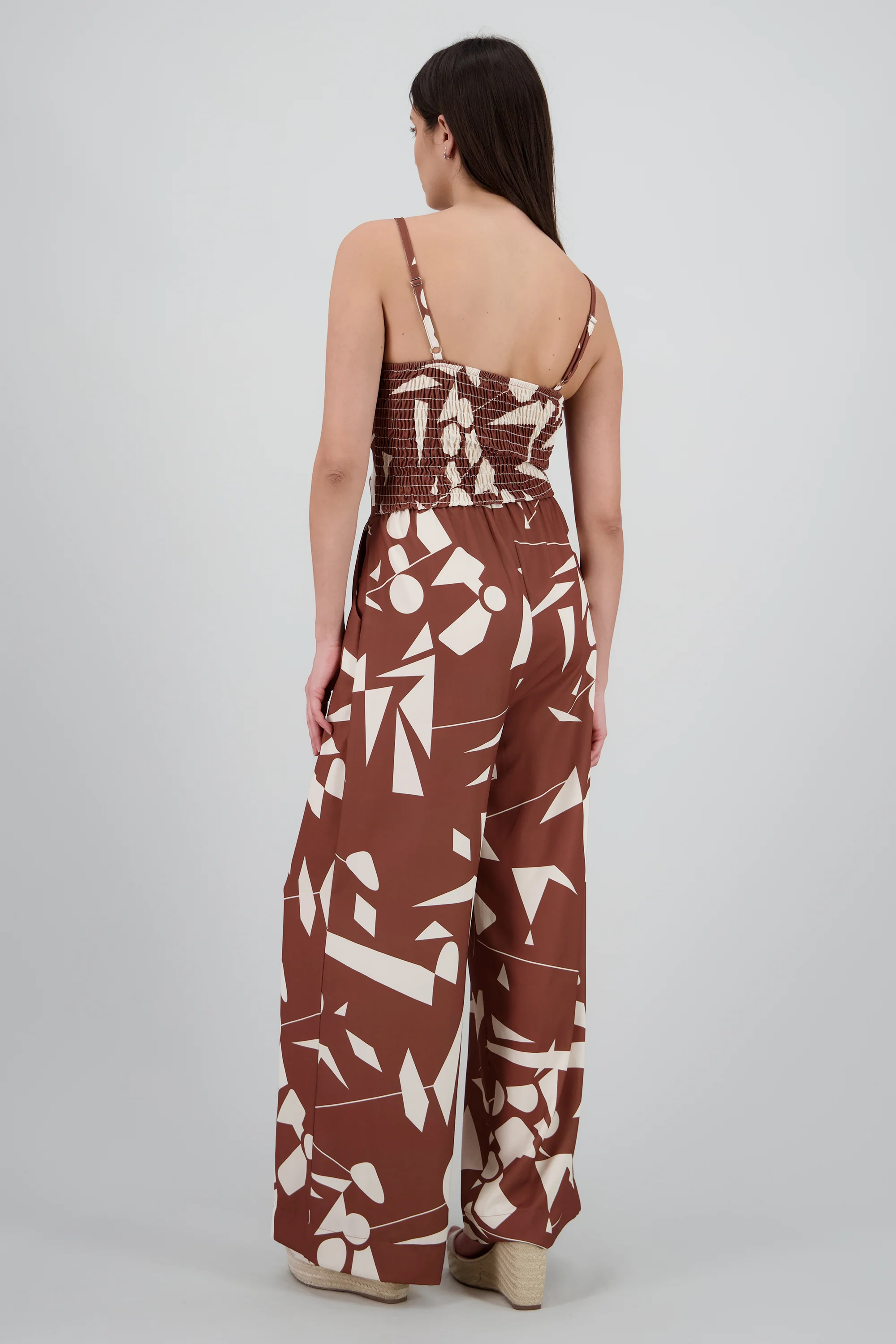Jumpsuit de tirantes estampado geometrico rayas - Image 3