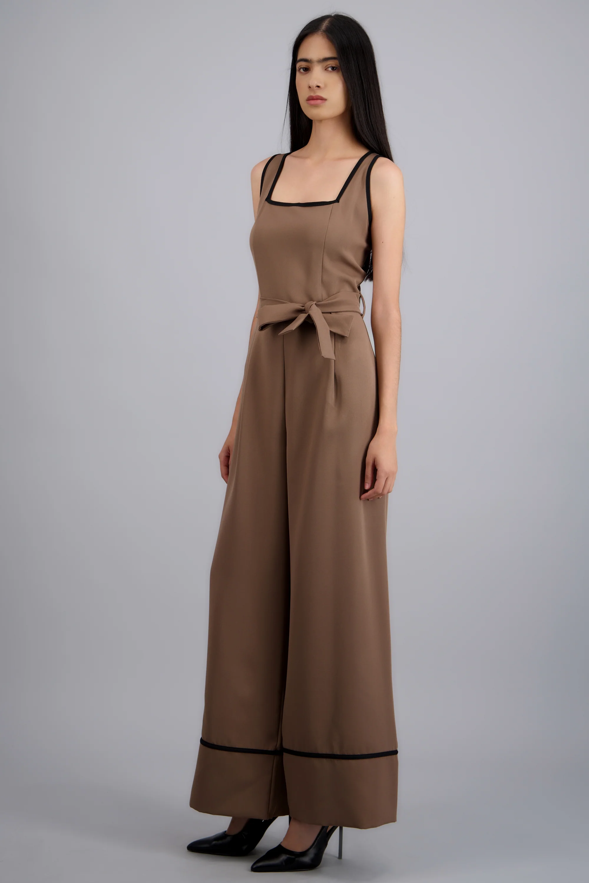 Jumpsuit escote cuadrado detalle contraste - Image 2