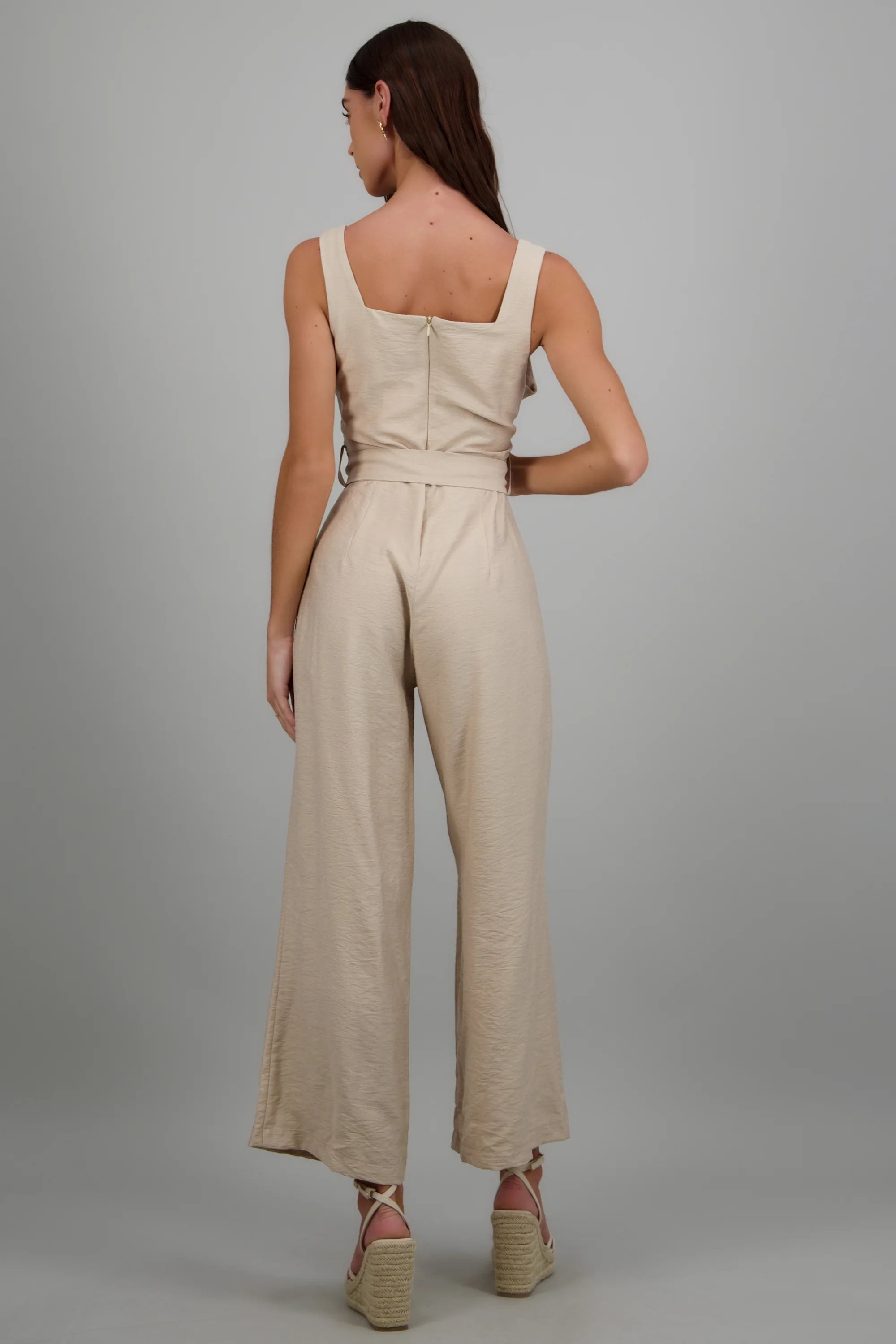 Jumpsuit escote cuadrado detalle textura - Image 4