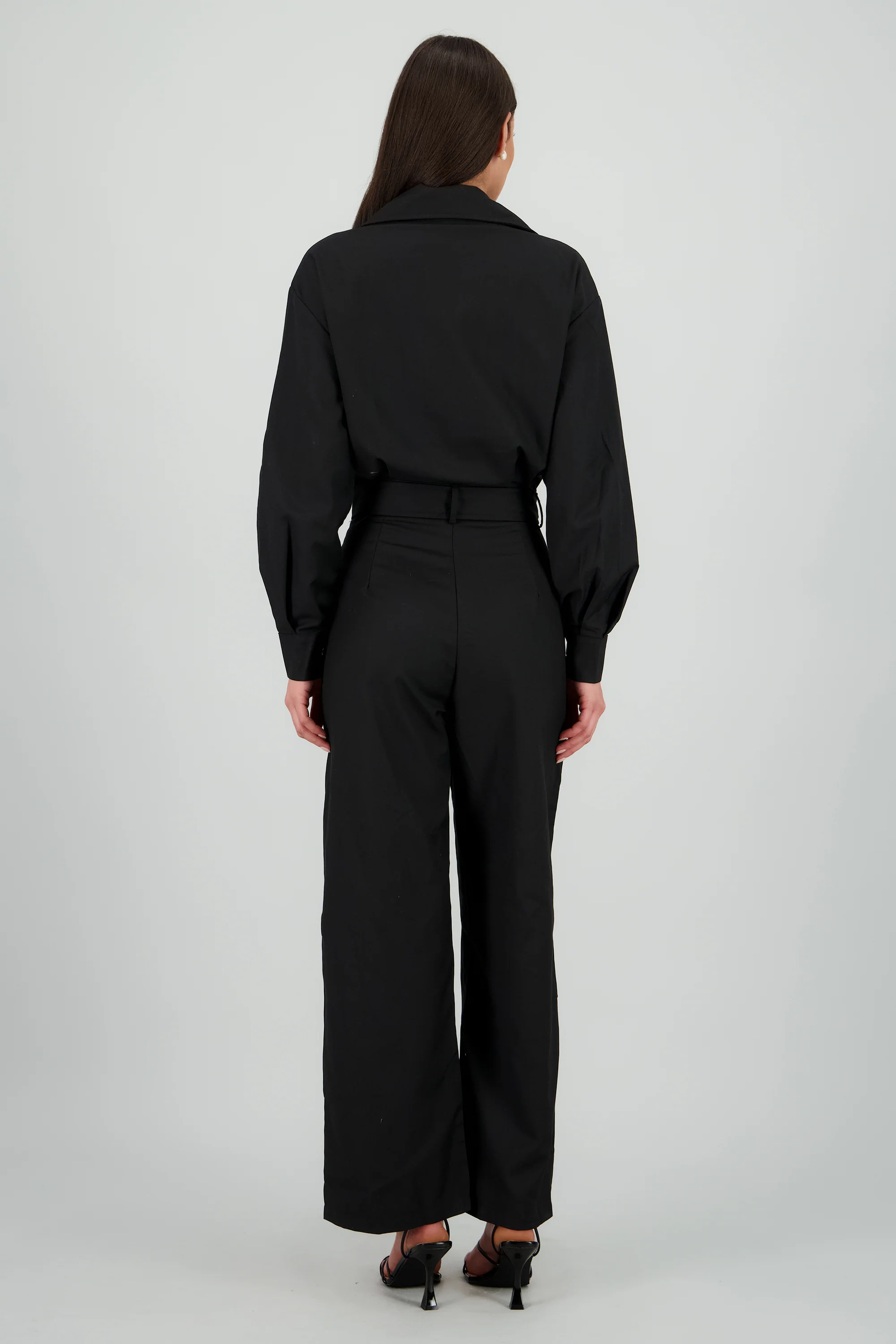 Jumpsuit manga larga cuello biker - Image 4