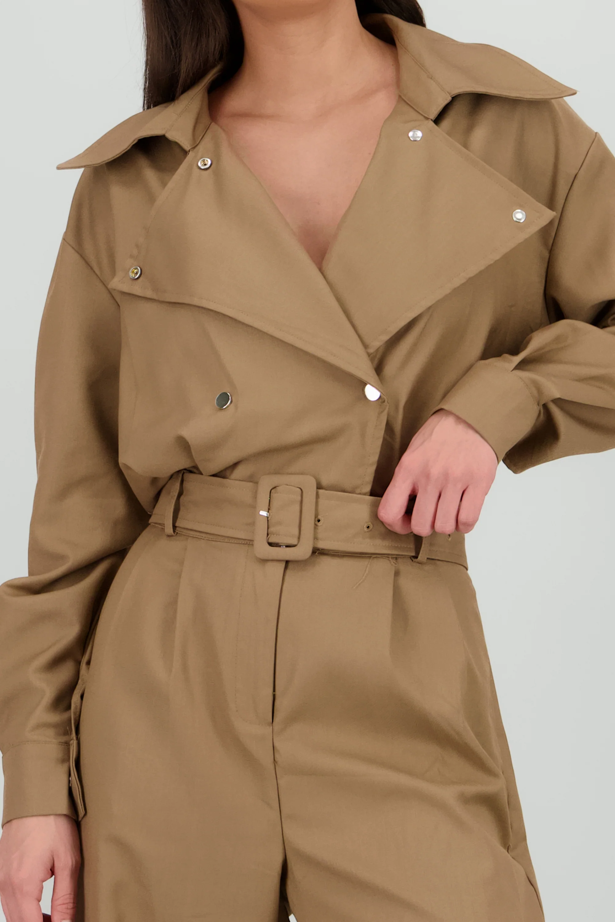 Jumpsuit manga larga cuello biker - Image 5
