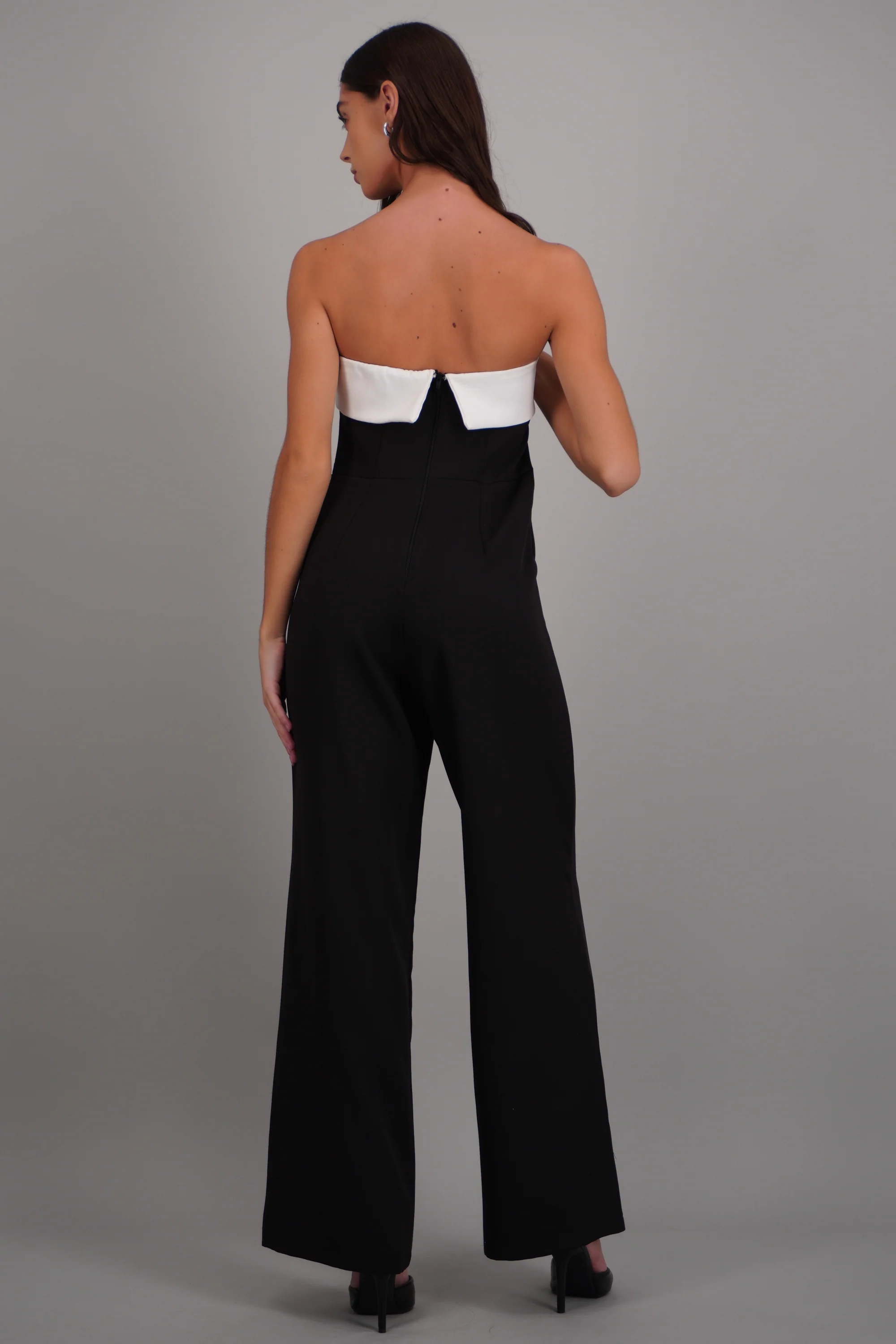 Jumpsuit strapless detalle contraste - Image 4