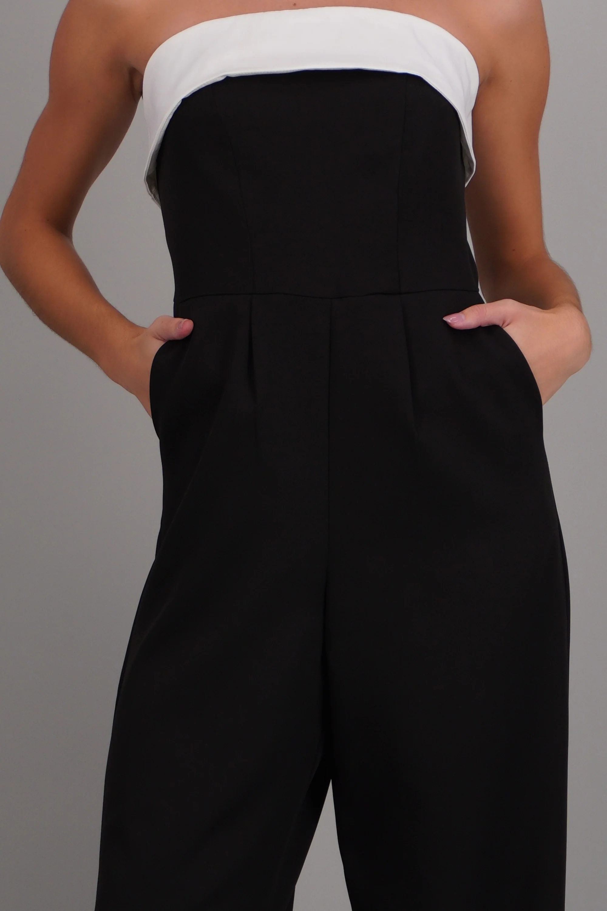Jumpsuit strapless detalle contraste - Image 5